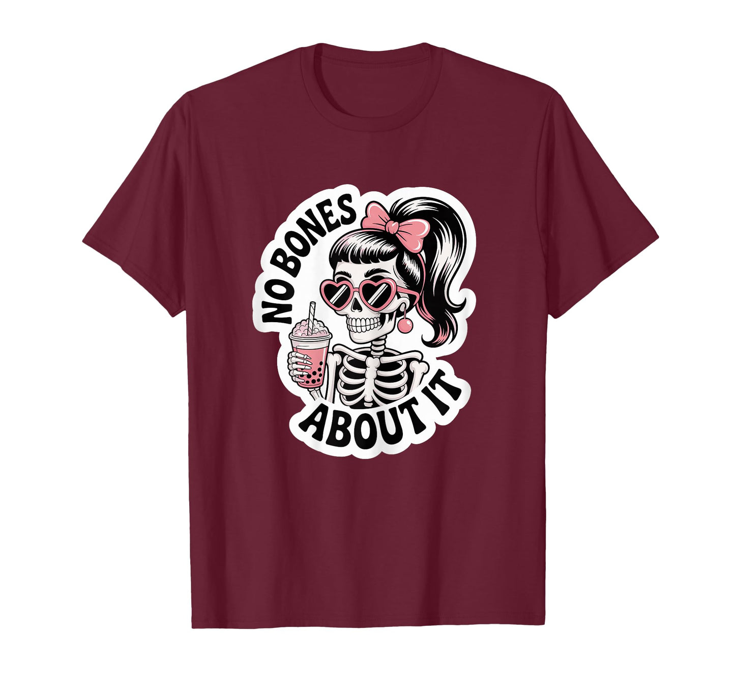 No Bones About It Skeleton Girl Heart Shades T-Shirt