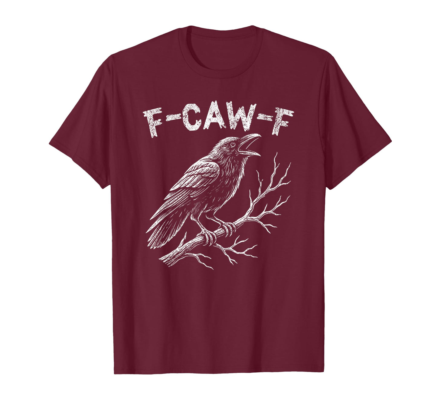 Vintage F-Caw-F Black Crow Spooky Halloween Crow Lover Gift T-Shirt