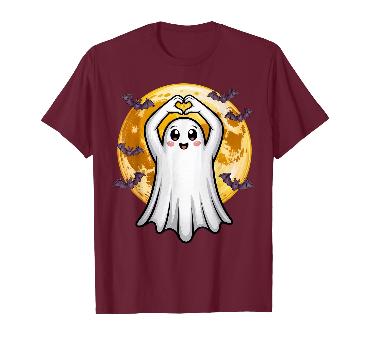 Halloween Shirts Cool Teen Boys Kids Men Halloween Boo Heart T-Shirt