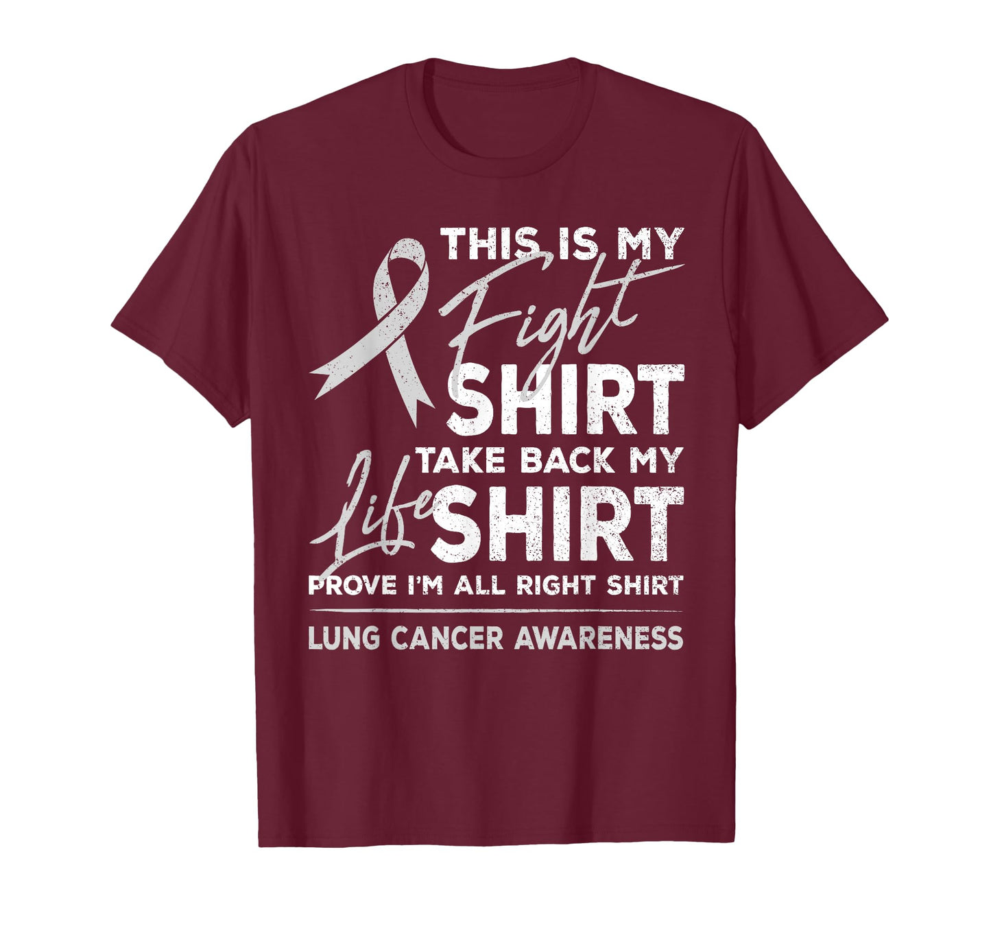 This is My Fight Shirt Lung Cancer Awareness Support Ribbon T-Shirt