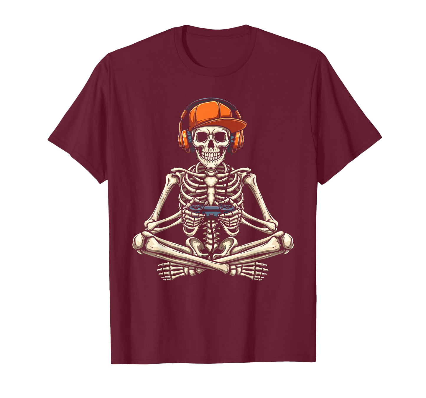 Skeleton Gamer Halloween Video Game Spooky Gaming Outfit T-Shirt
