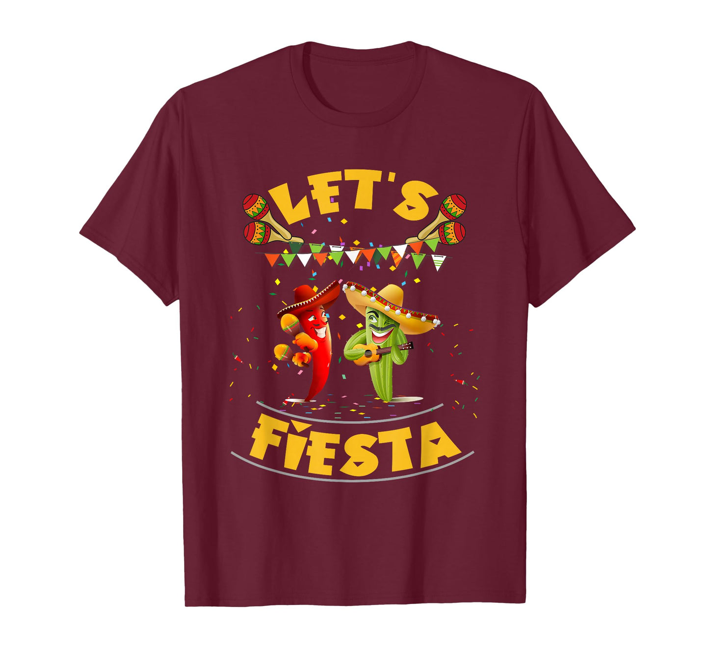 Funny Let's Fiesta Cinco De Mayo Men Women Kids Party Day T-Shirt