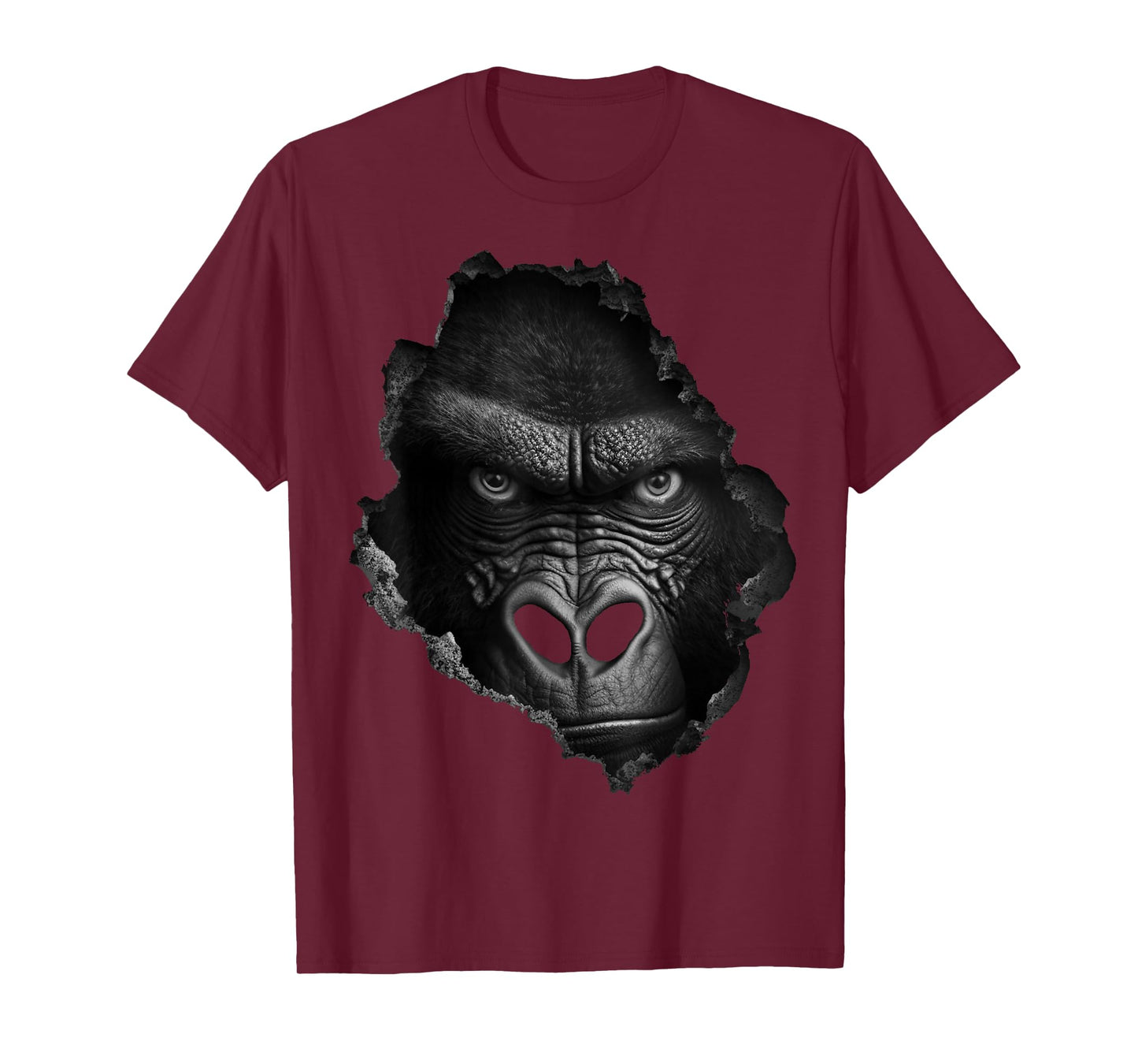 Gorilla Face Wall Animal Print Art Animal Lover Gorilla T-Shirt