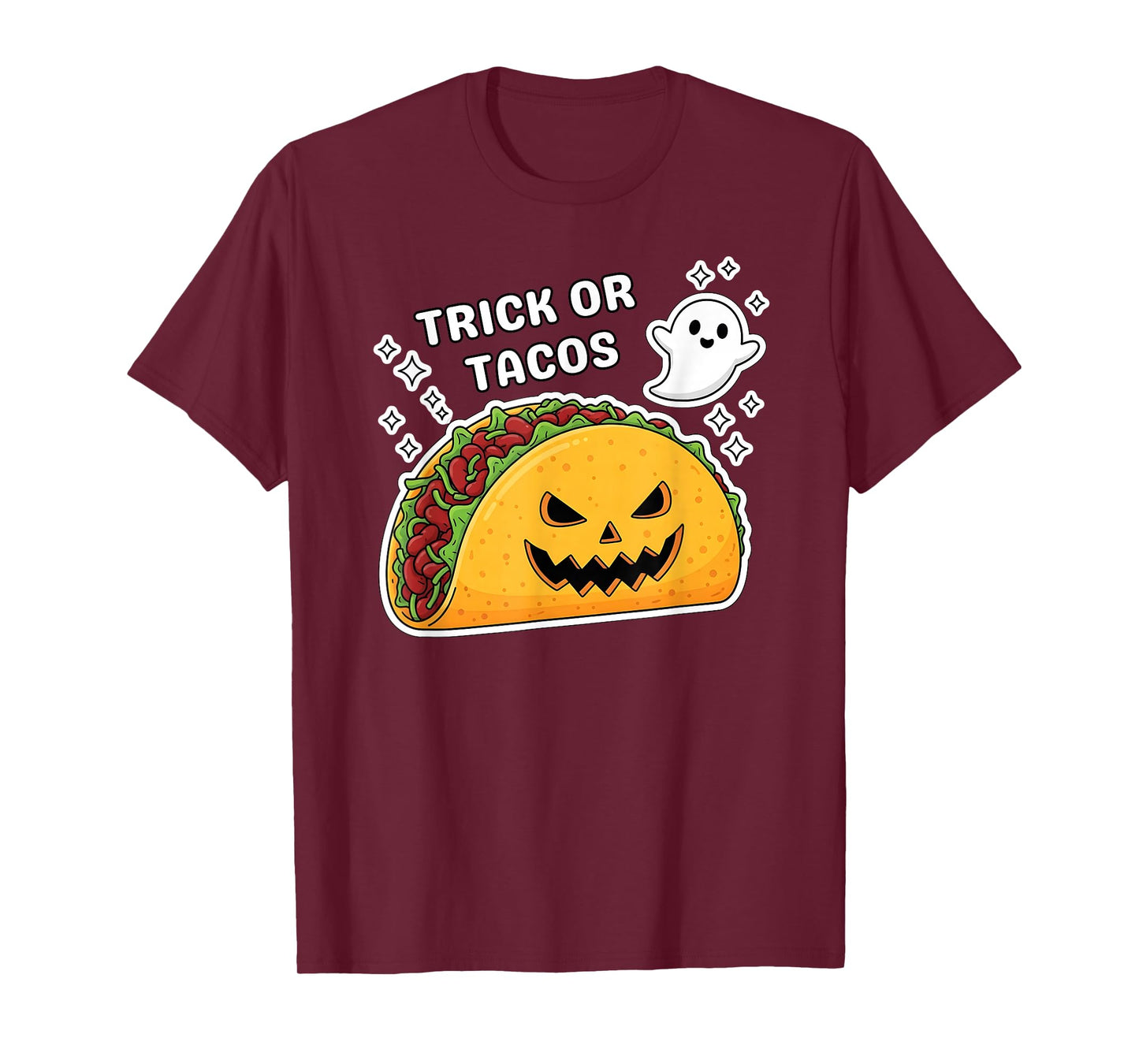 Funny Spooky Taco Jack-O-Lantern Halloween Mexican Food T-Shirt