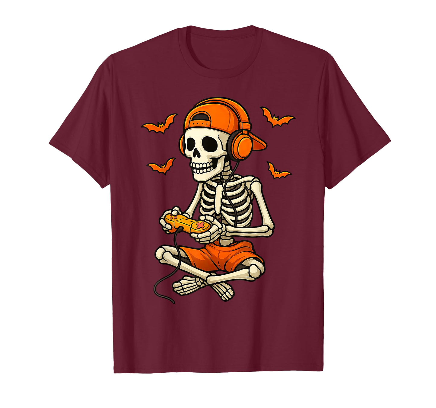 Halloween Skeleton Gamer Video Gaming Funny Gaming Skeleton T-Shirt