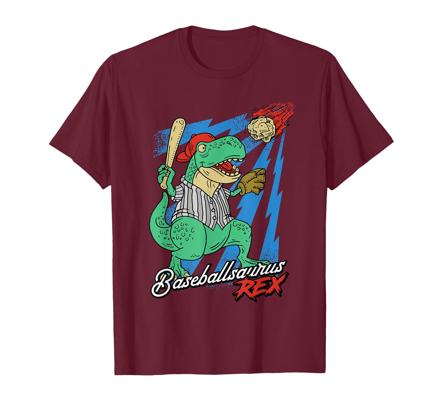Baseballsaurus T-Rex Dinosaur Baseball Player Dino Sports T-Shirt