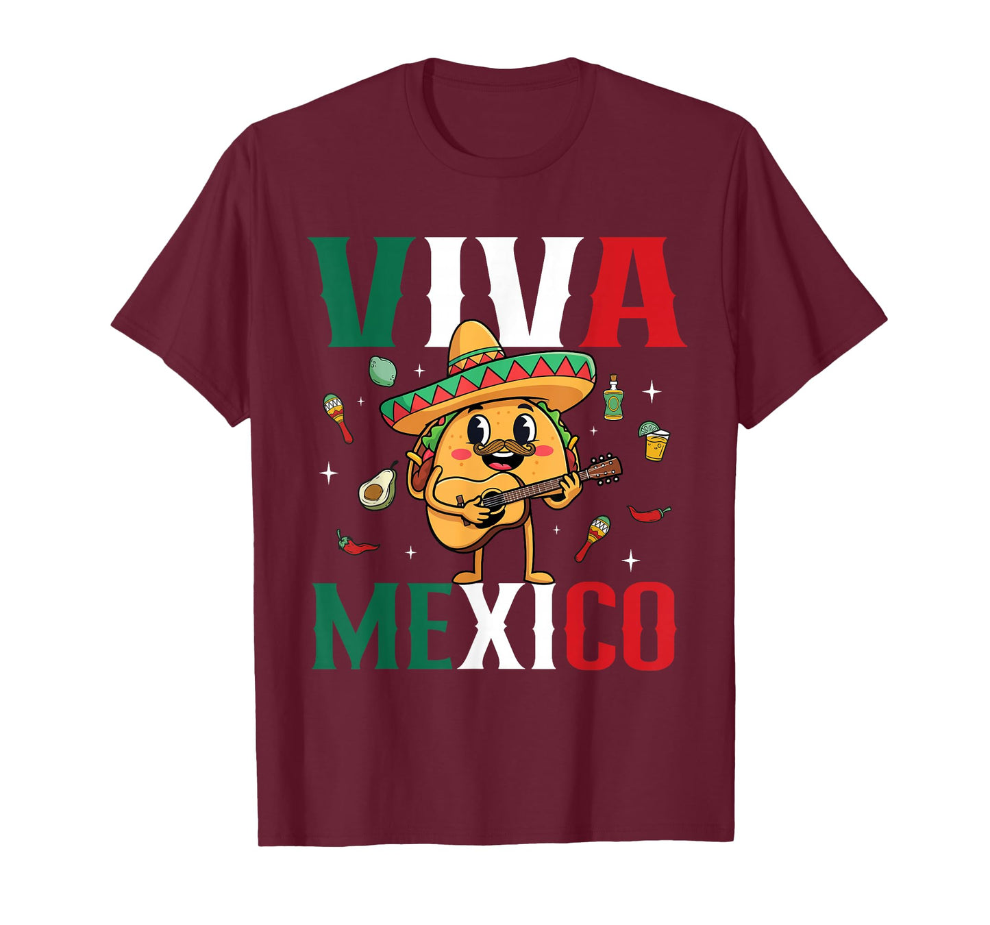 Viva Mexico - Taco Lover Mexican Food Cinco de Mayo T-Shirt