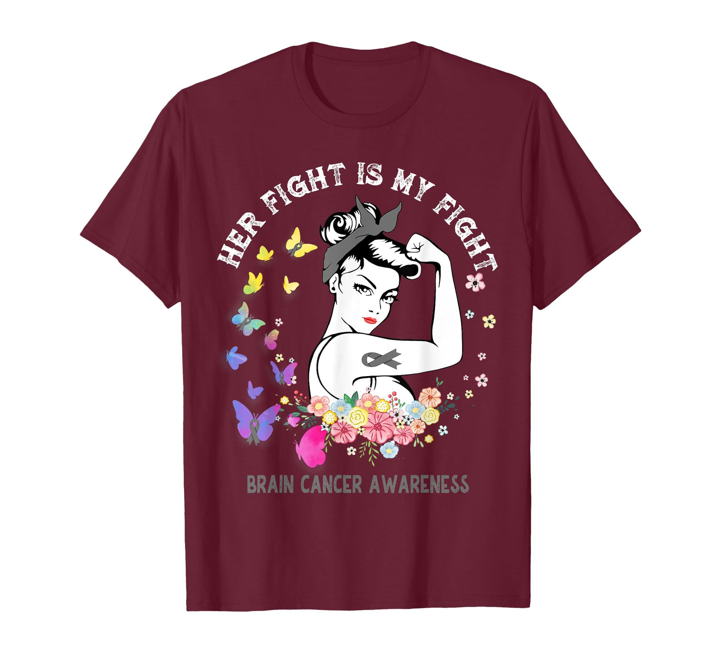 Her Fight Is My Fight Brain Cancer Awareness Shirt