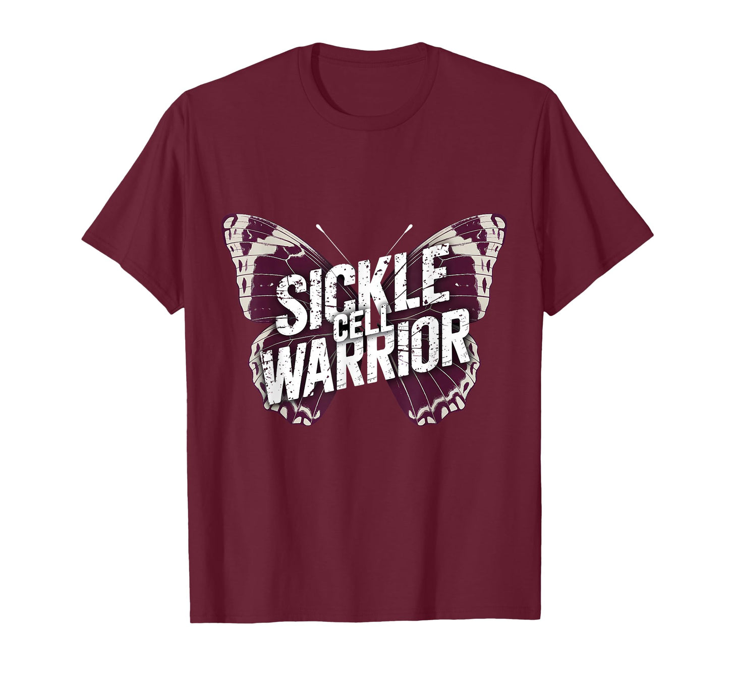 Sickle Cell Warrior Burgundy Ribbon Sickle Cell Awareness T-Shirt