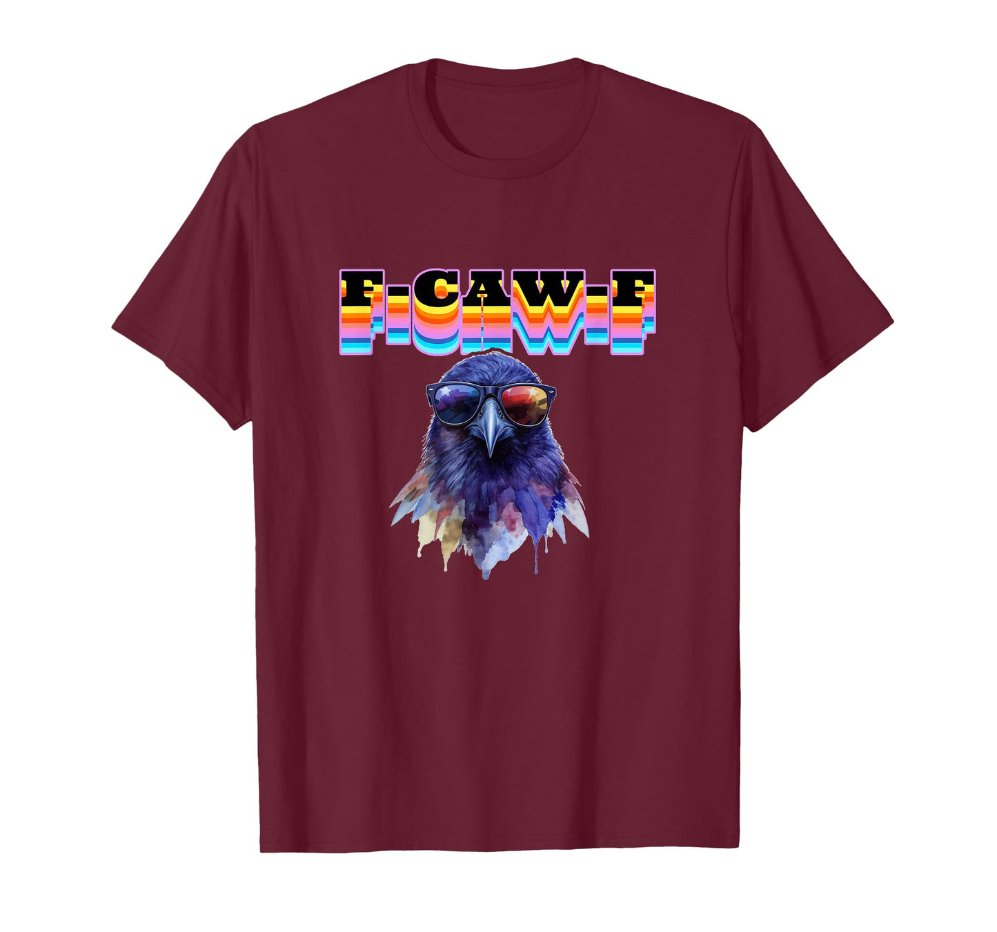 F-Caw-F Funny Retro Crow Raven Meme Men Women T-Shirt