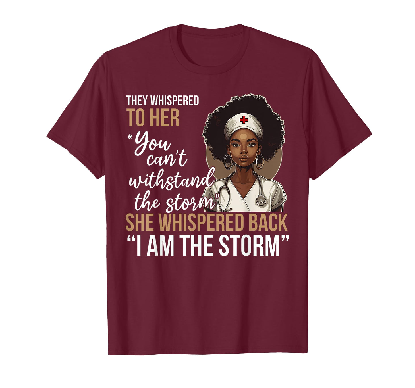 Black History Nursing Nurse Proud African American Ladies T-Shirt