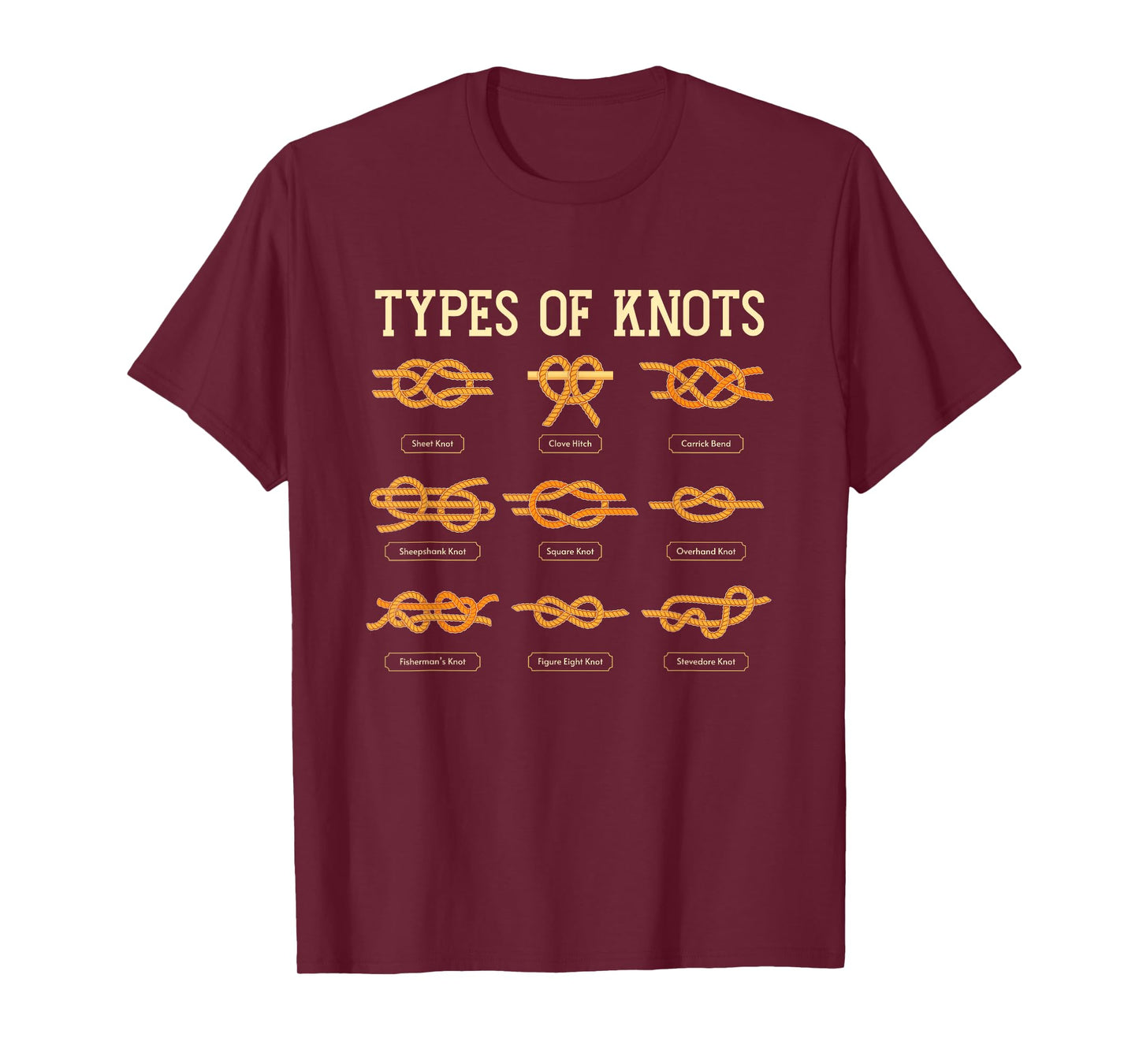 Scout Scouting Wilderness Nature - Uniform Types Of Knots T-Shirt