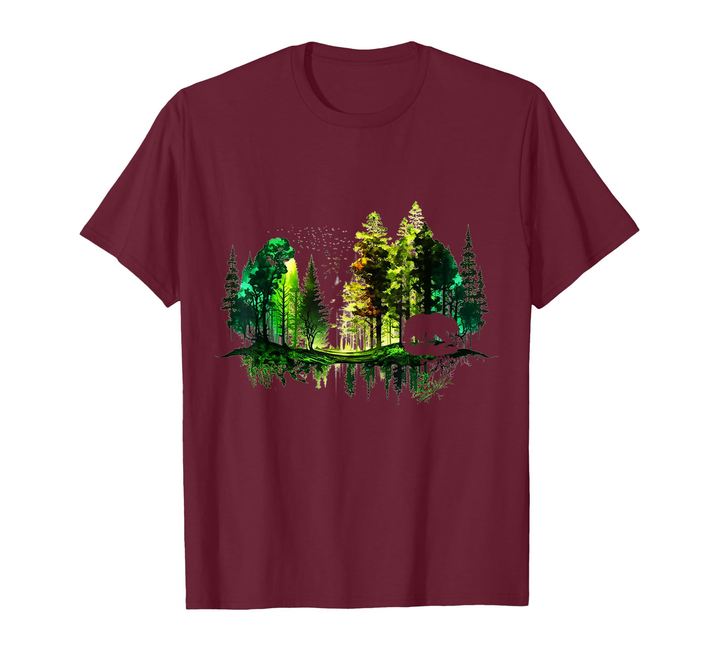 Trees Reflection Wildlife Nature Animal Bear Outdoor Forest T-Shirt