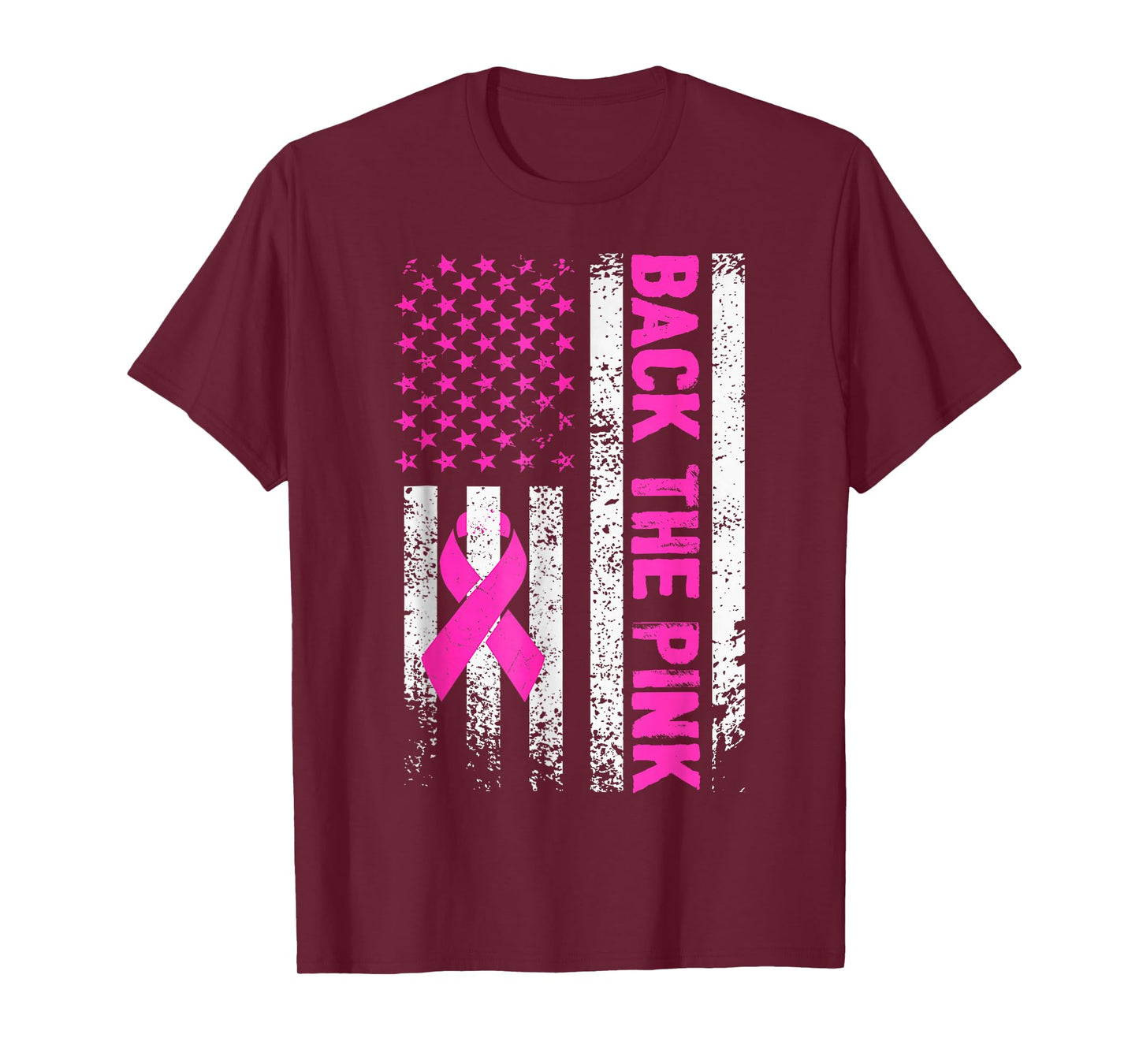 Back The Pink Breast Cancer Awareness Flag Toddler Women Men T-Shirt