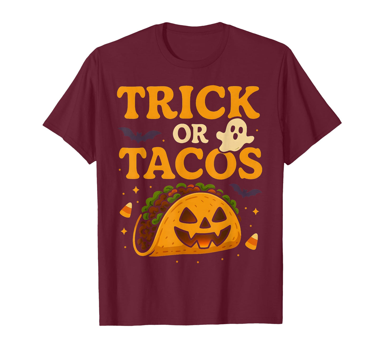 Trick Or Tacos Halloween Costume Mexican Food Spooky Lover T-Shirt
