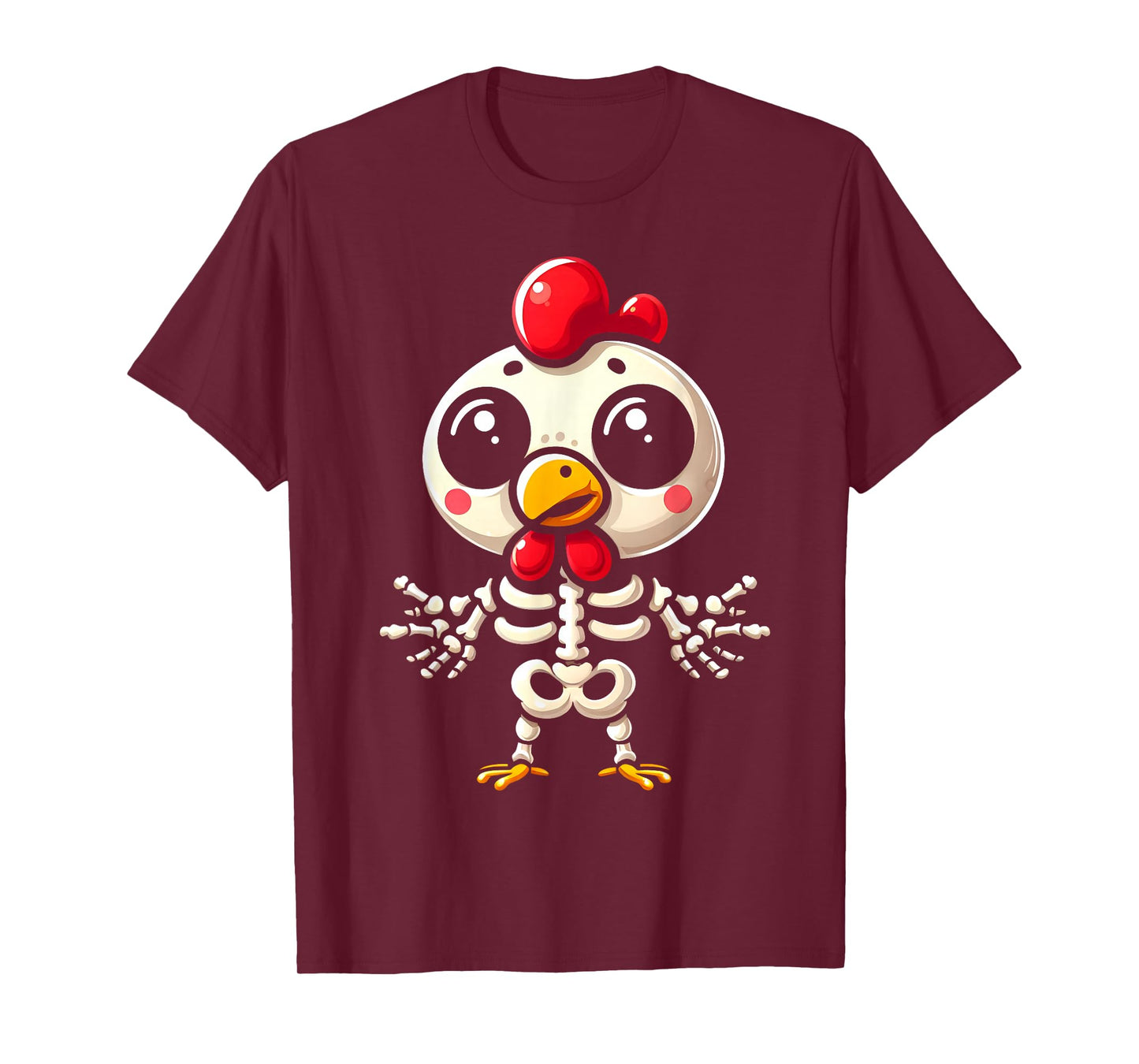 Halloween Spooky Cute Chicken Skeleton Funny Farm Animal T-Shirt