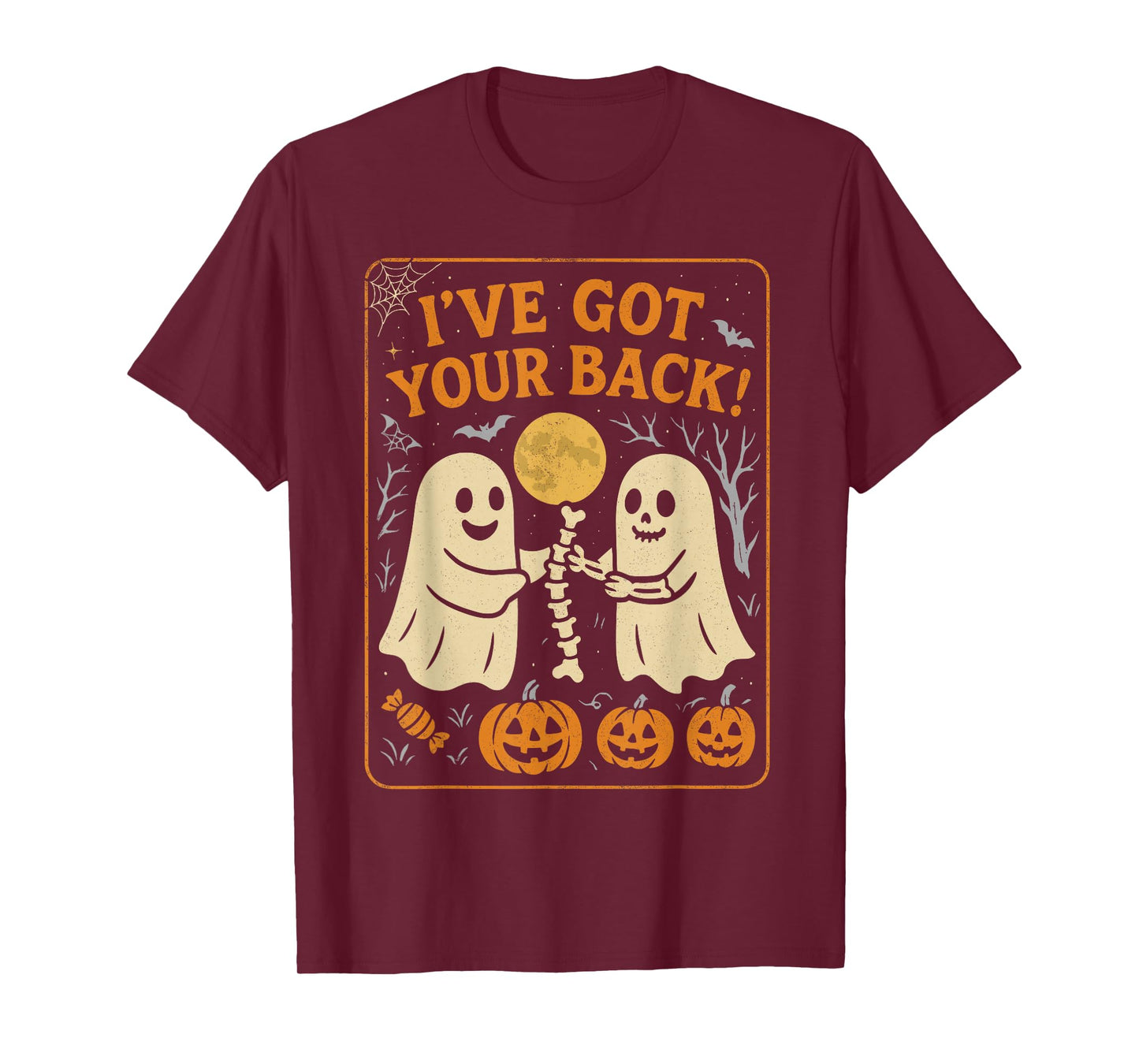 I’ve Got Your Back Funny Skeleton Ghost Halloween T-Shirt