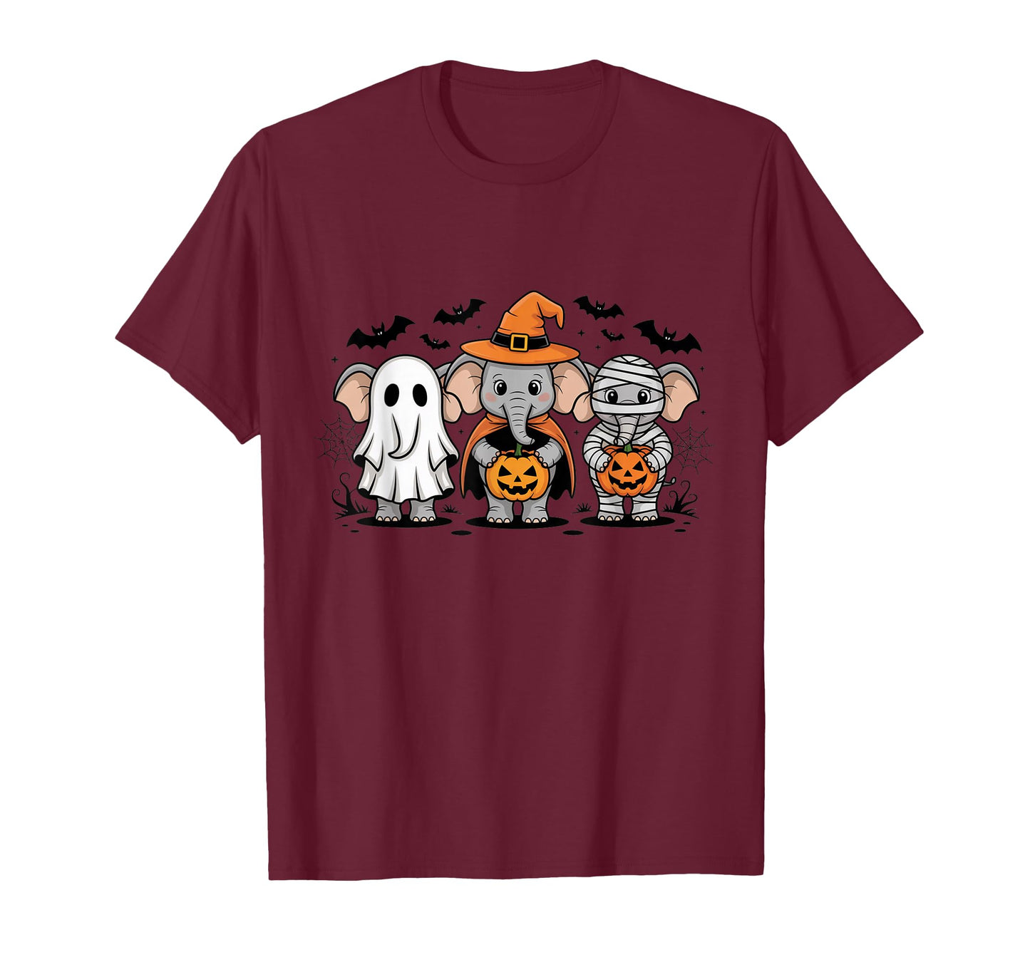 Funny Elephant Ghost Witch Mummy Halloween Costume Boys Girl T-Shirt