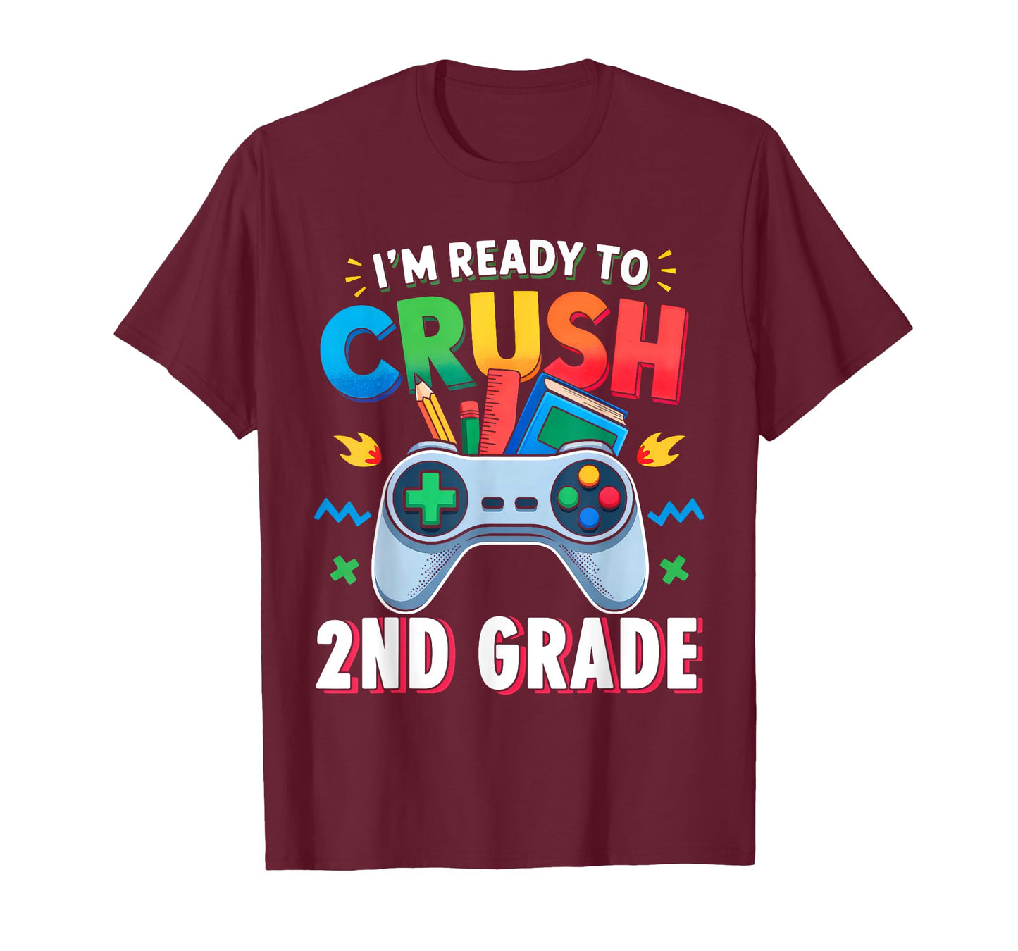 2nd Grade Shirt For Boys Video Game Back to School First Day T-Shirt