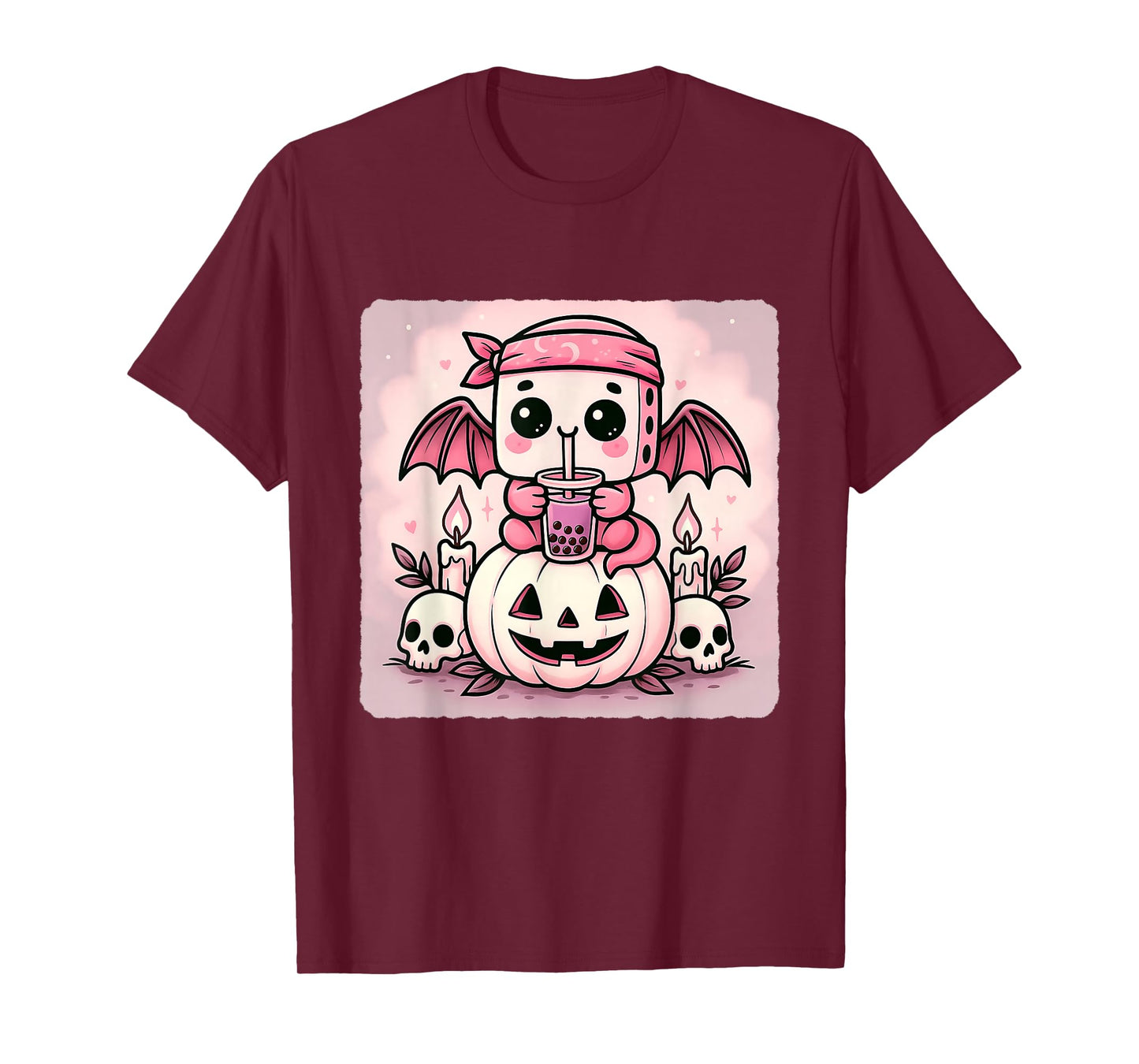 Dice Bat Kawaii Pastel Goth Creepy Cute Skeleton T-Shirt