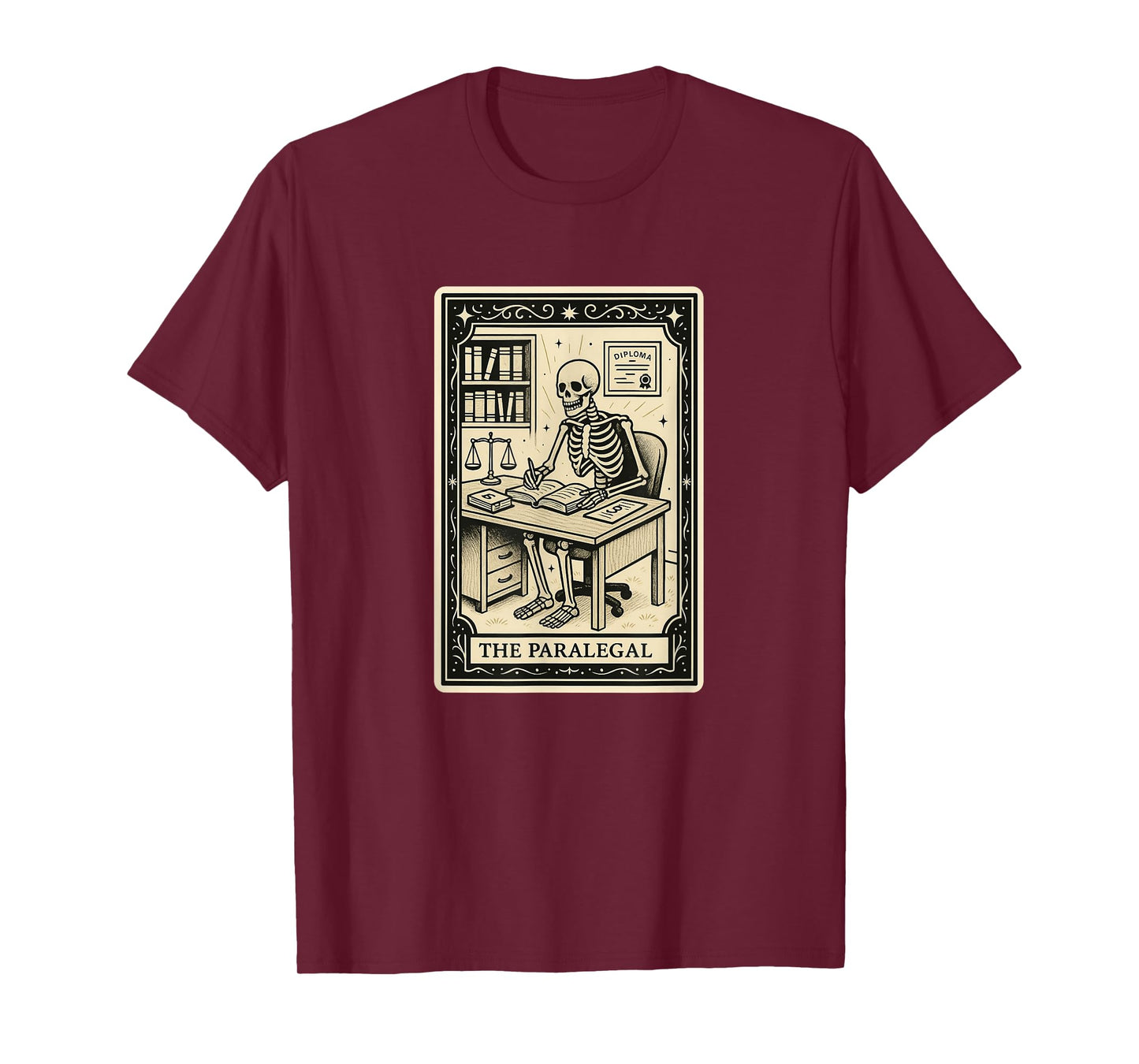 The Paralegal Tarot Card - Spooky Gothic Law Court Attorney T-Shirt