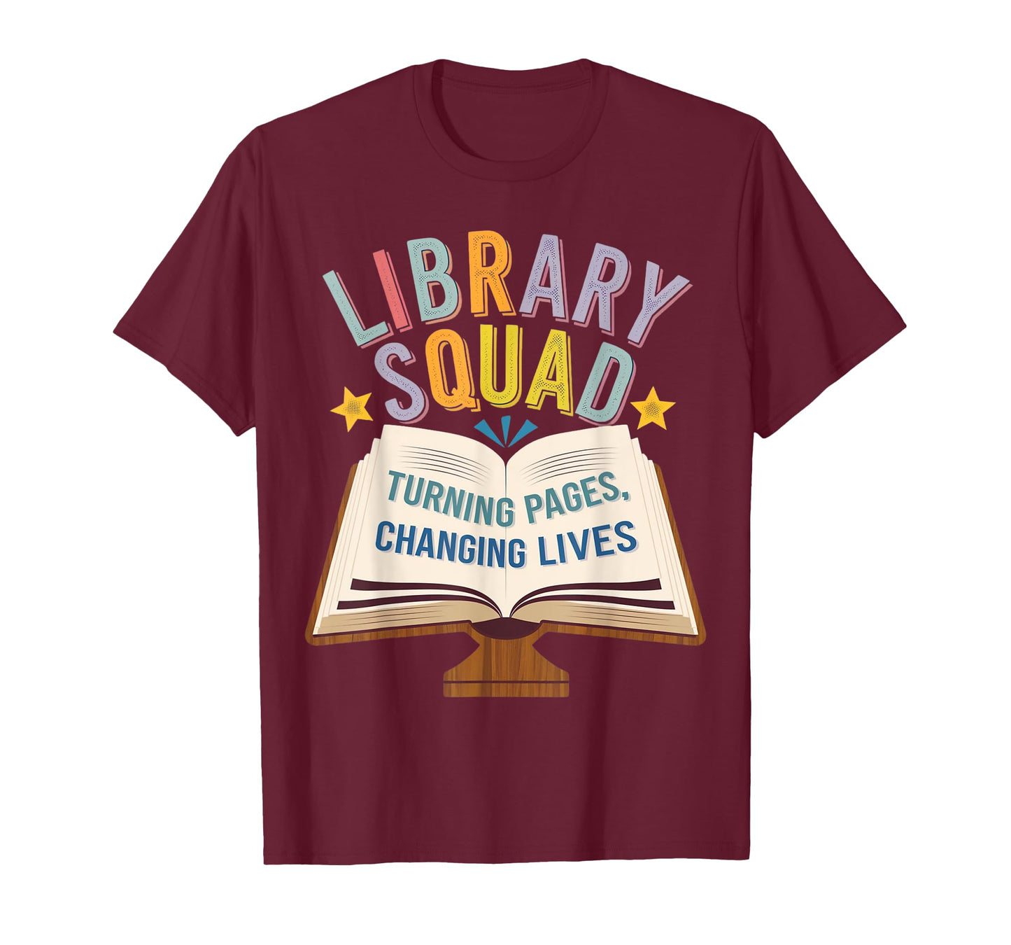 Funny Saying Library Squad Turning Page Matching Group Crew T-Shirt