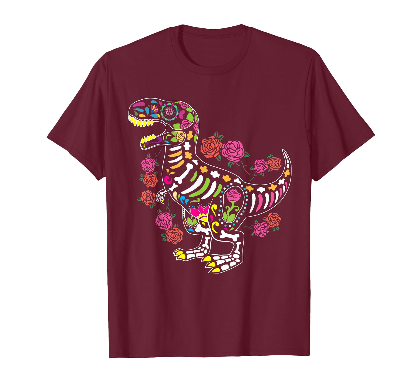 Kids Dia De Los Muertos Skull Dinosaur Mexican Boy Toddler T-Shirt