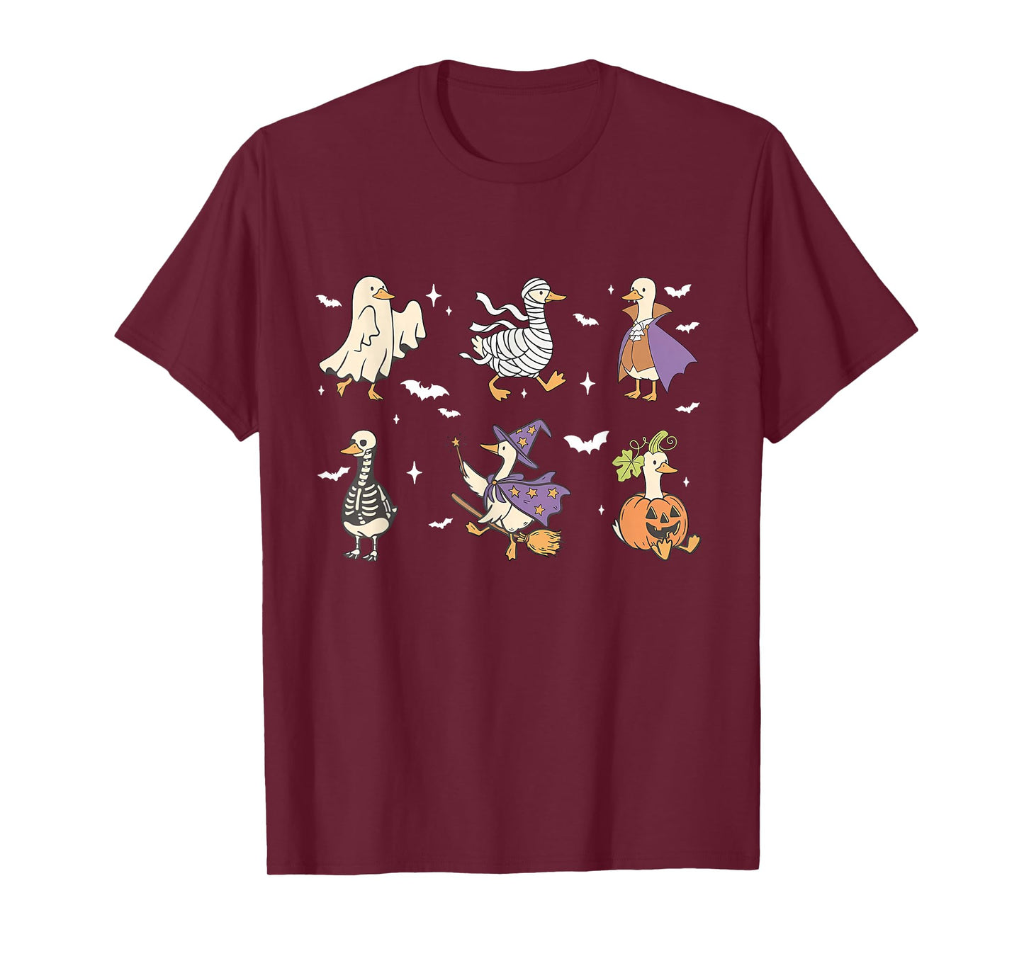 Halloween Silly Goose Ghost Fall Spooky Pumpkin T-Shirt