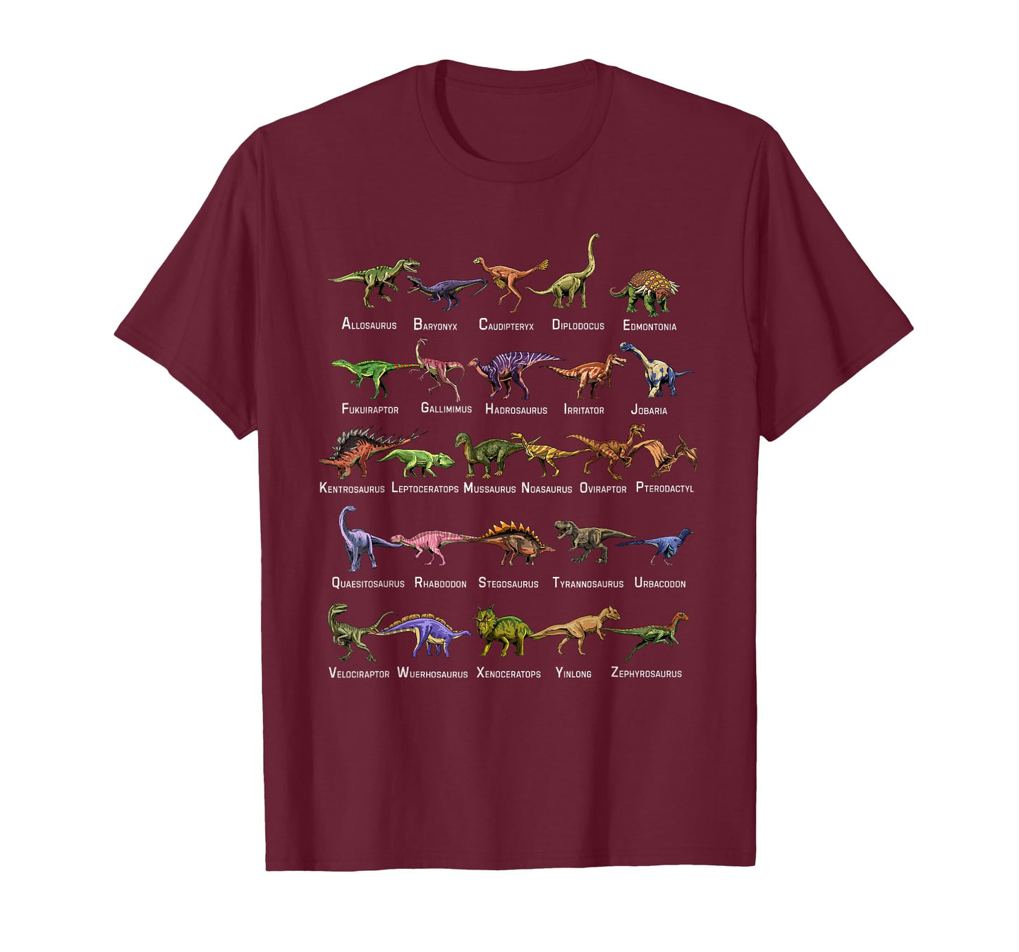 Dinosaur Alphabet Shirt Educational Dino Dinosaur Lover Kids T-Shirt