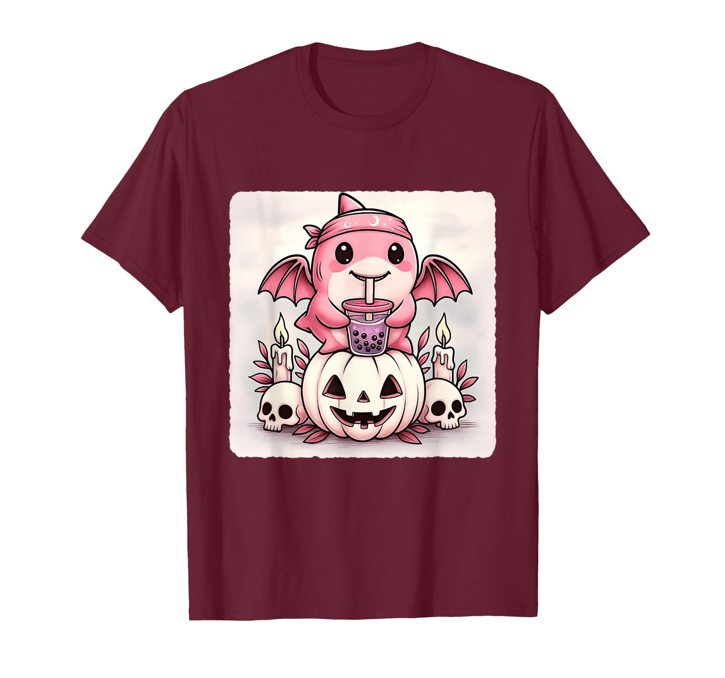 Shark Bat Kawaii Pastel Goth Creepy Cute Skeleton T-Shirt