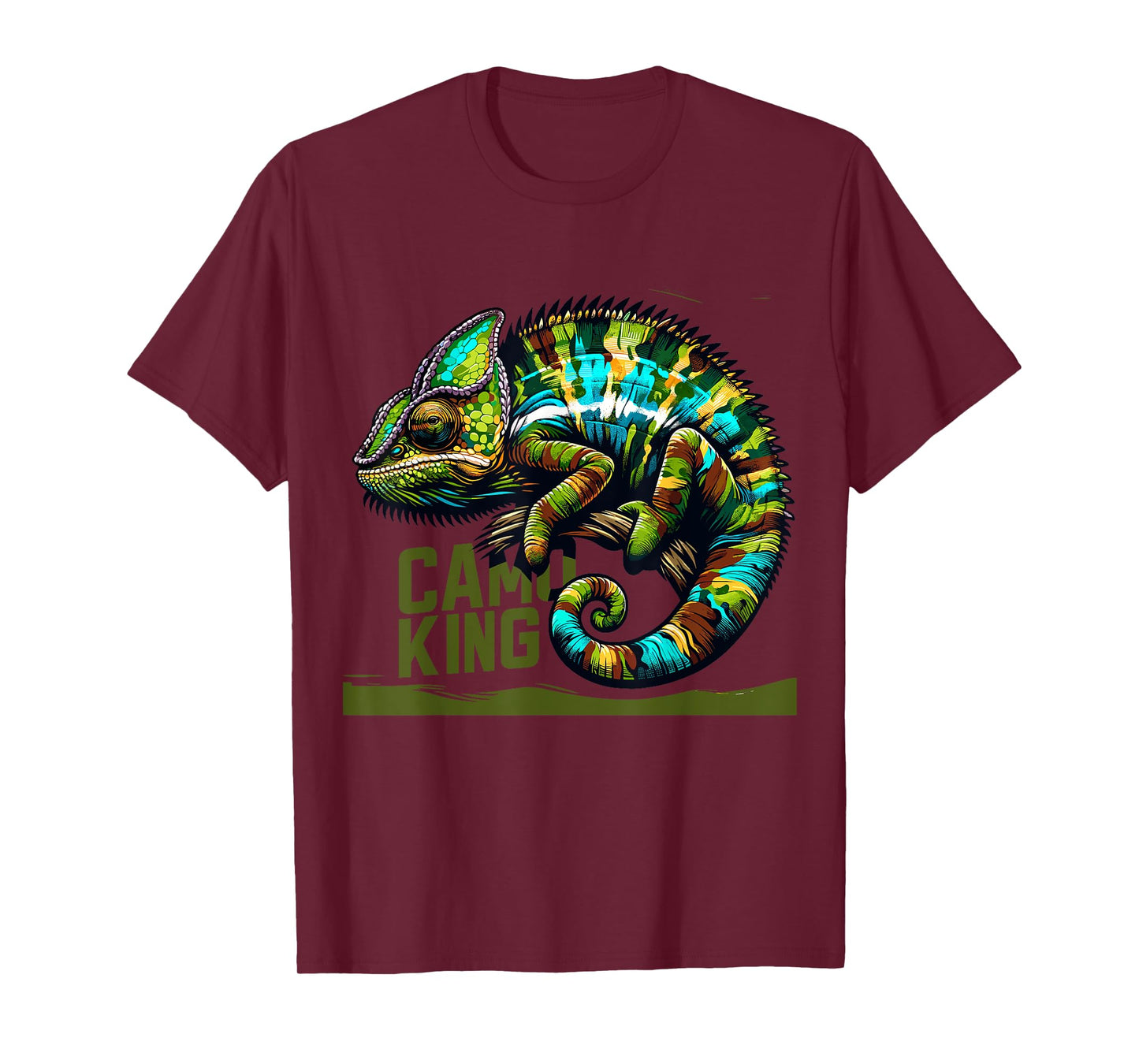 Chameleon Camo King Camouflage Reptile Wildlife T-Shirt