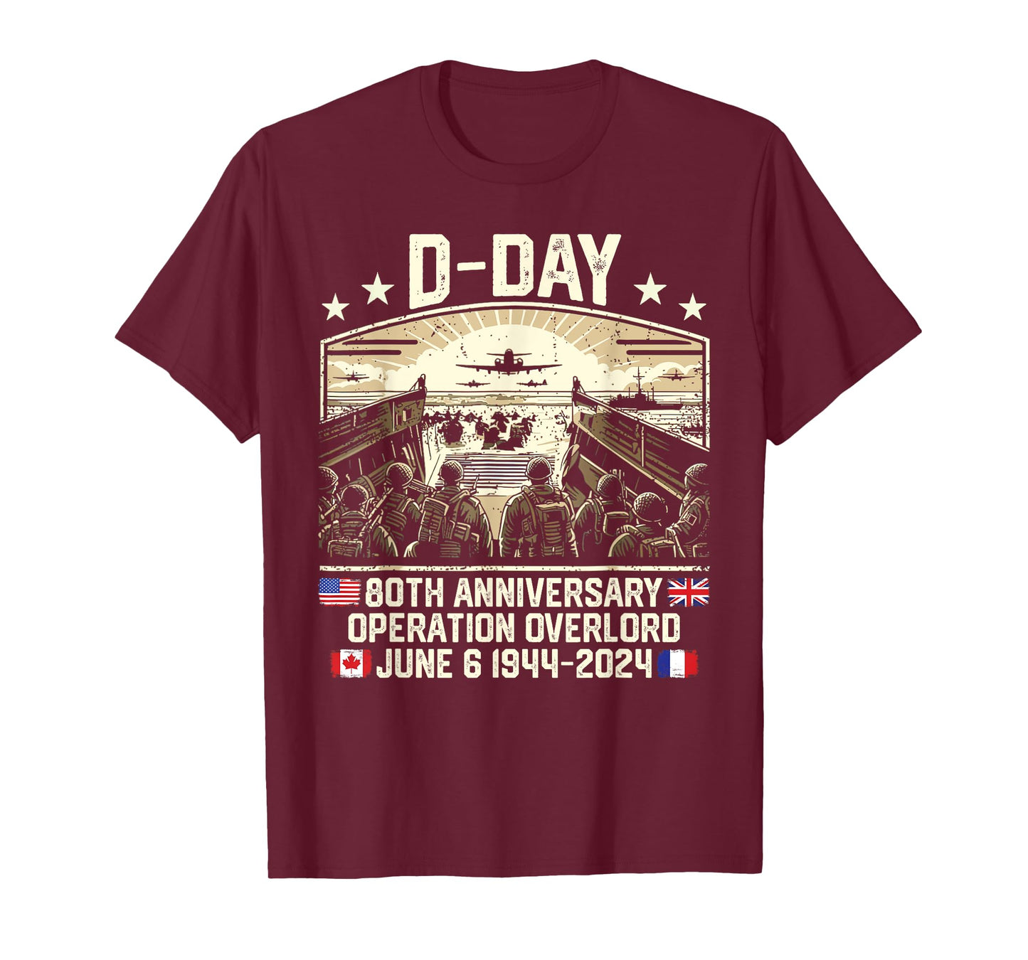 Operation Overlord 1944 D-Day 2024 80th Anniversary Normandy T-Shirt