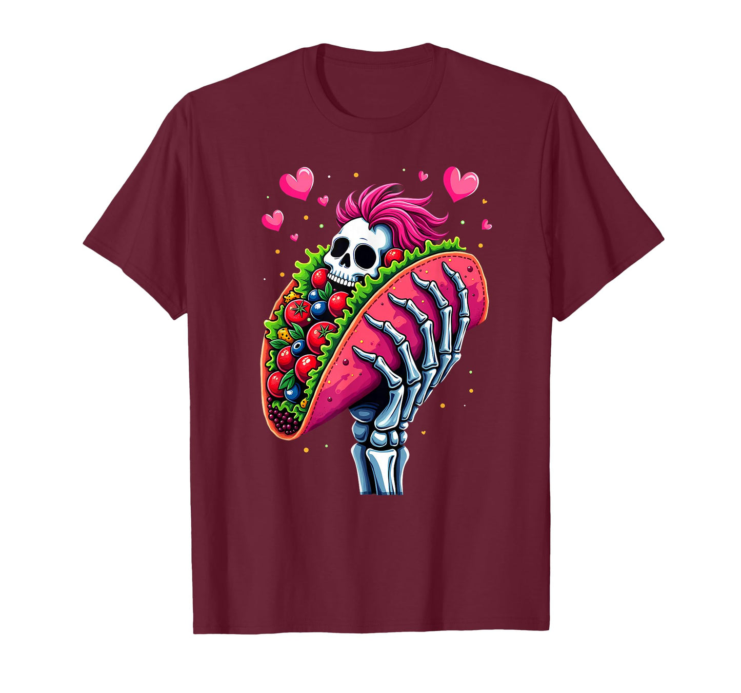 Creepy Skeleton Hand Holding A Taco Halloween T-Shirt