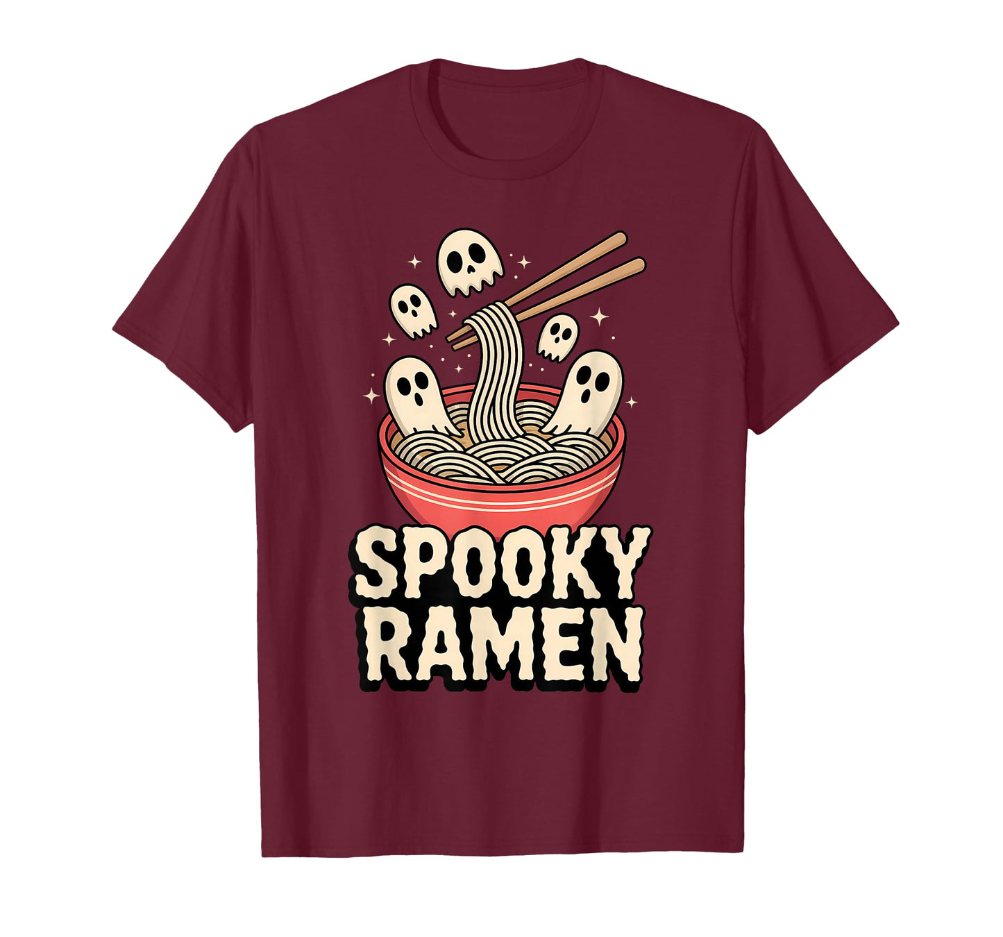 Spooky Ramen Bowl Funny Food Halloween T-Shirt