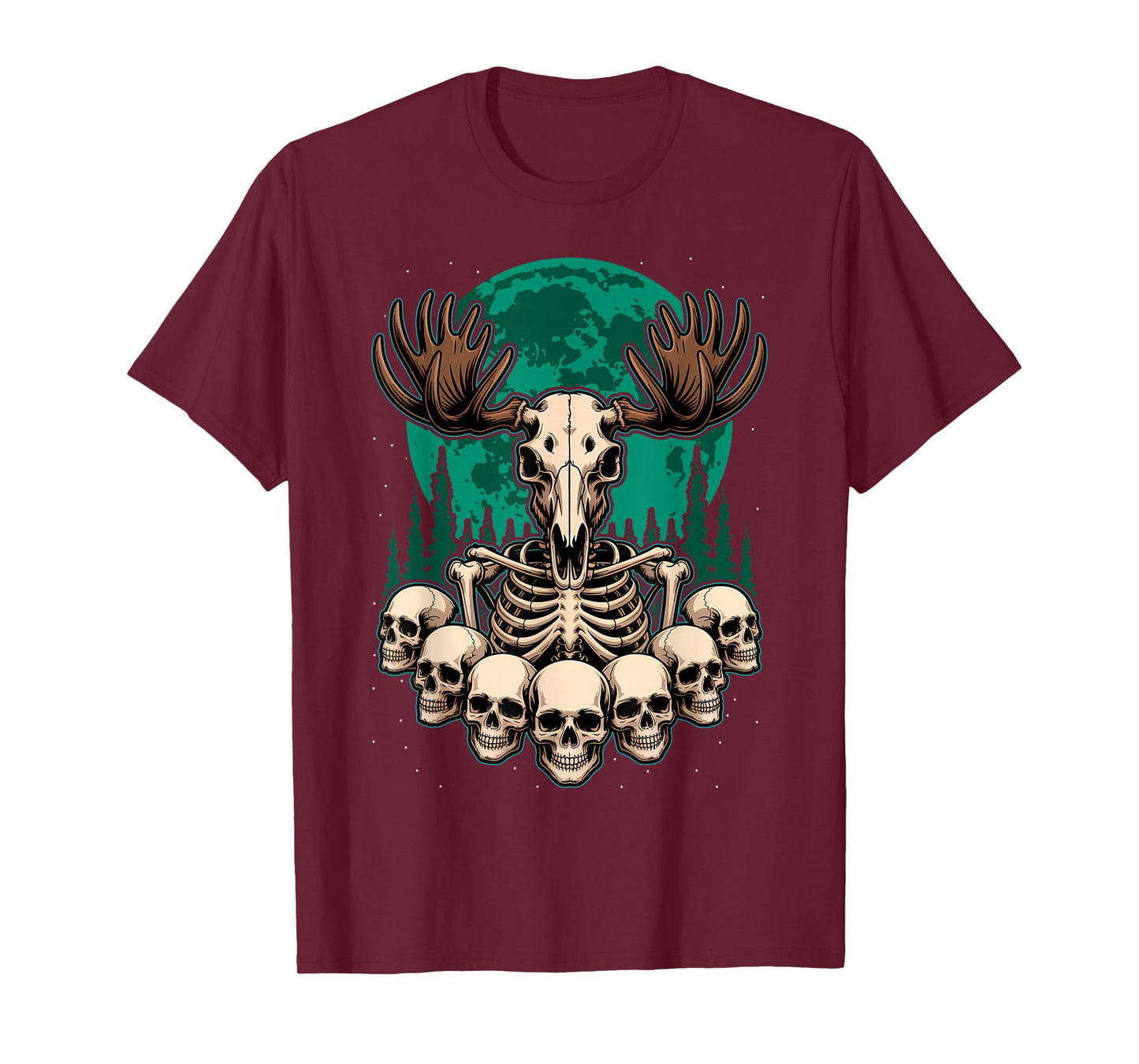 Cool Moose Skeleton Halloween Christmas Birthday T-Shirt