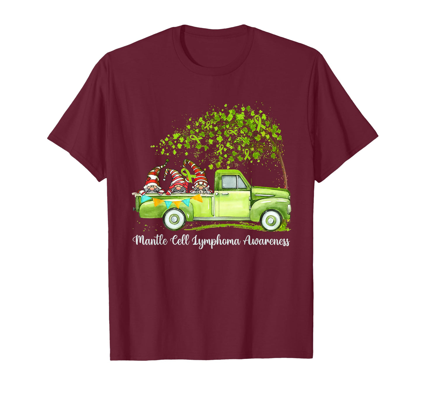 Gnomes Riding Truck Mantle Cell Lymphoma Awareness T-Shirt