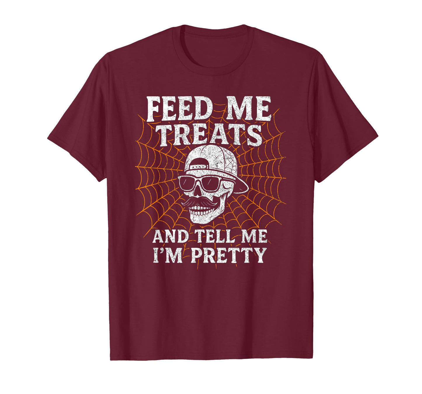 Skeleton Papa, Feed Me Treats, Funny Halloween Dad Men T-Shirt