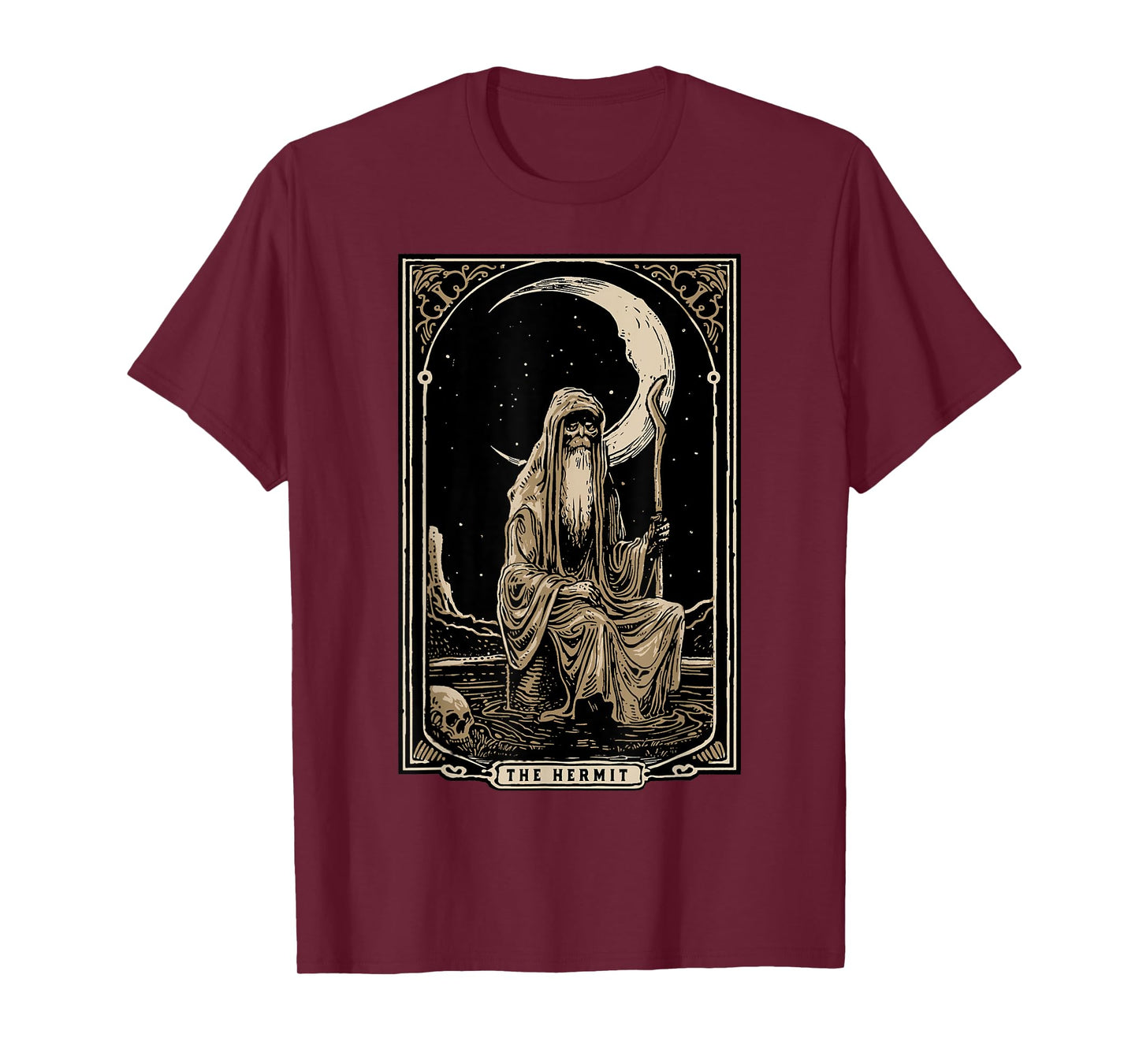 Hermit Tarot Card Shirt Gothic Tarot Fortune Teller Occult T-Shirt