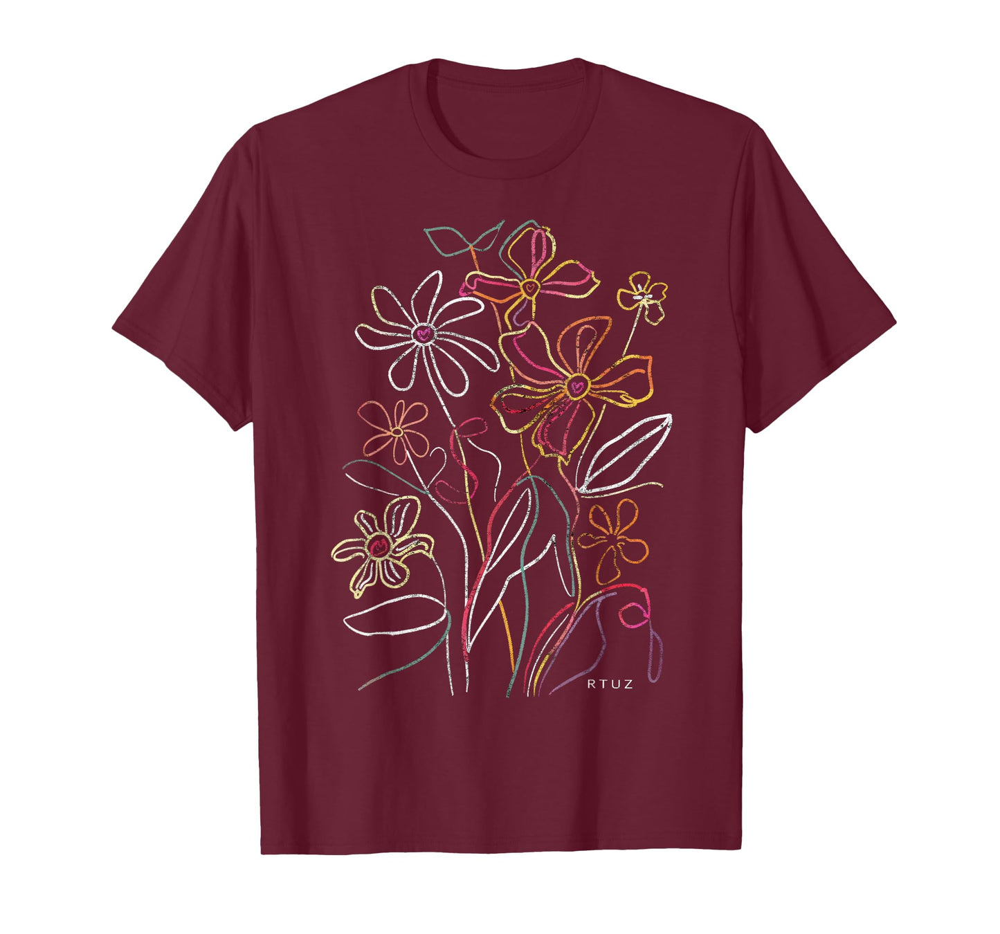 Boho Style Floral Pastel Design Flowers Hipster Streetwear T-Shirt