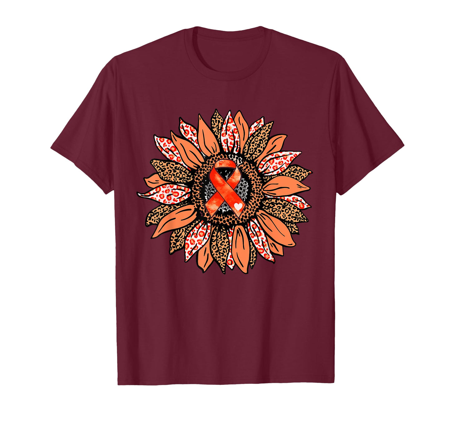 Sunflower Motivational Support Leukemia Awareness Men Women T-Shirt