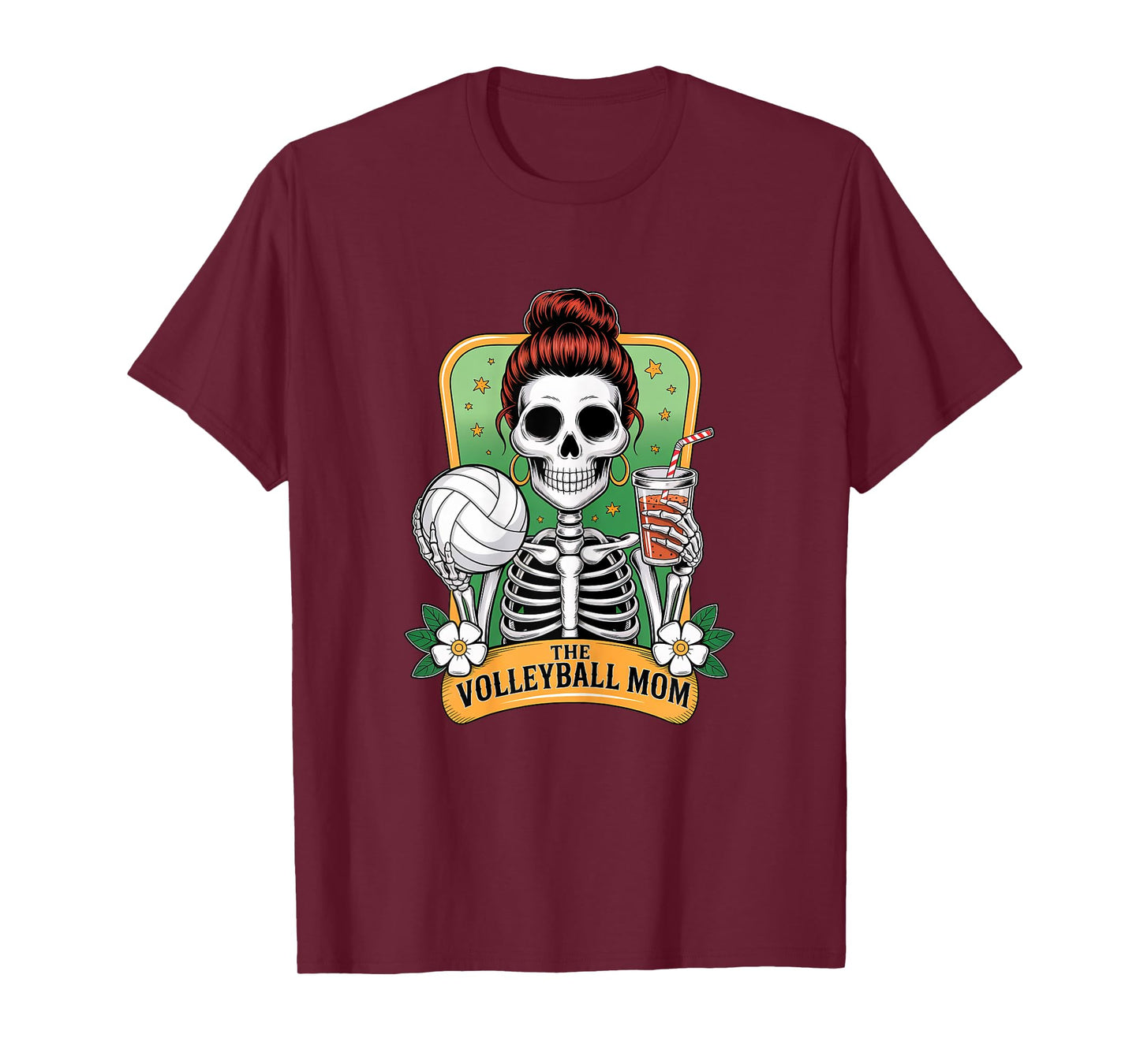 The Volleyball Mom Tarot Card Skeleton Game Day Proud Moms T-Shirt