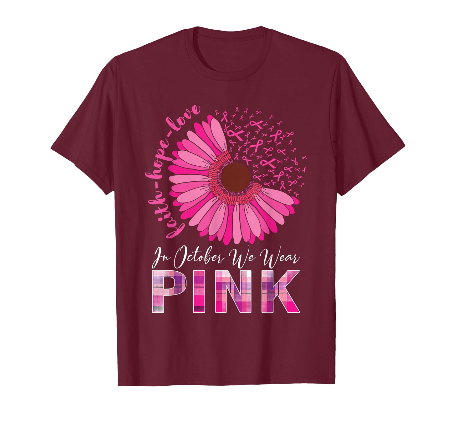 In October We Wear Pink Breast Cancer Awareness T-Shirt