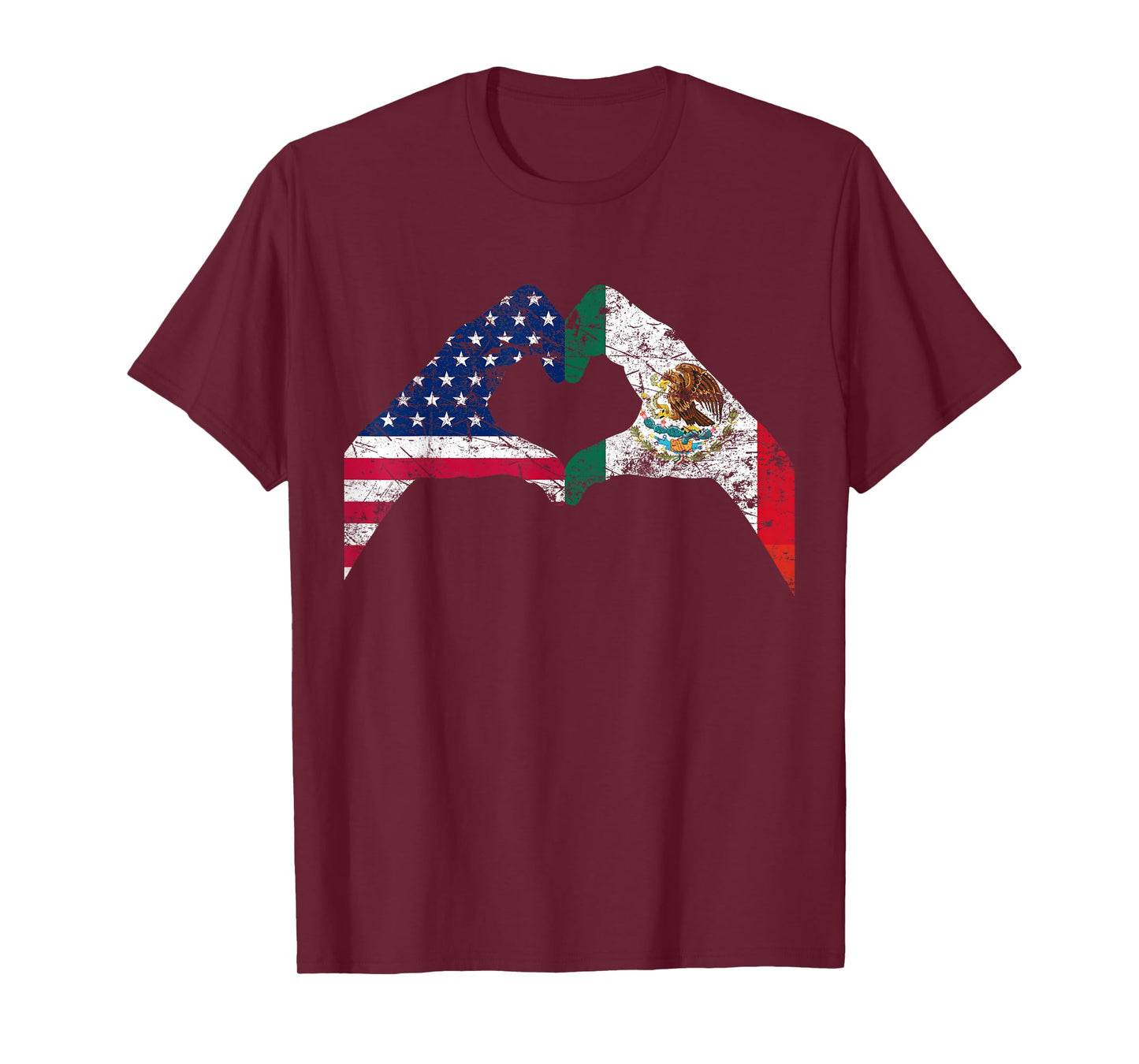 America Mexico Flag Vintage Mexican Roots American T-Shirt