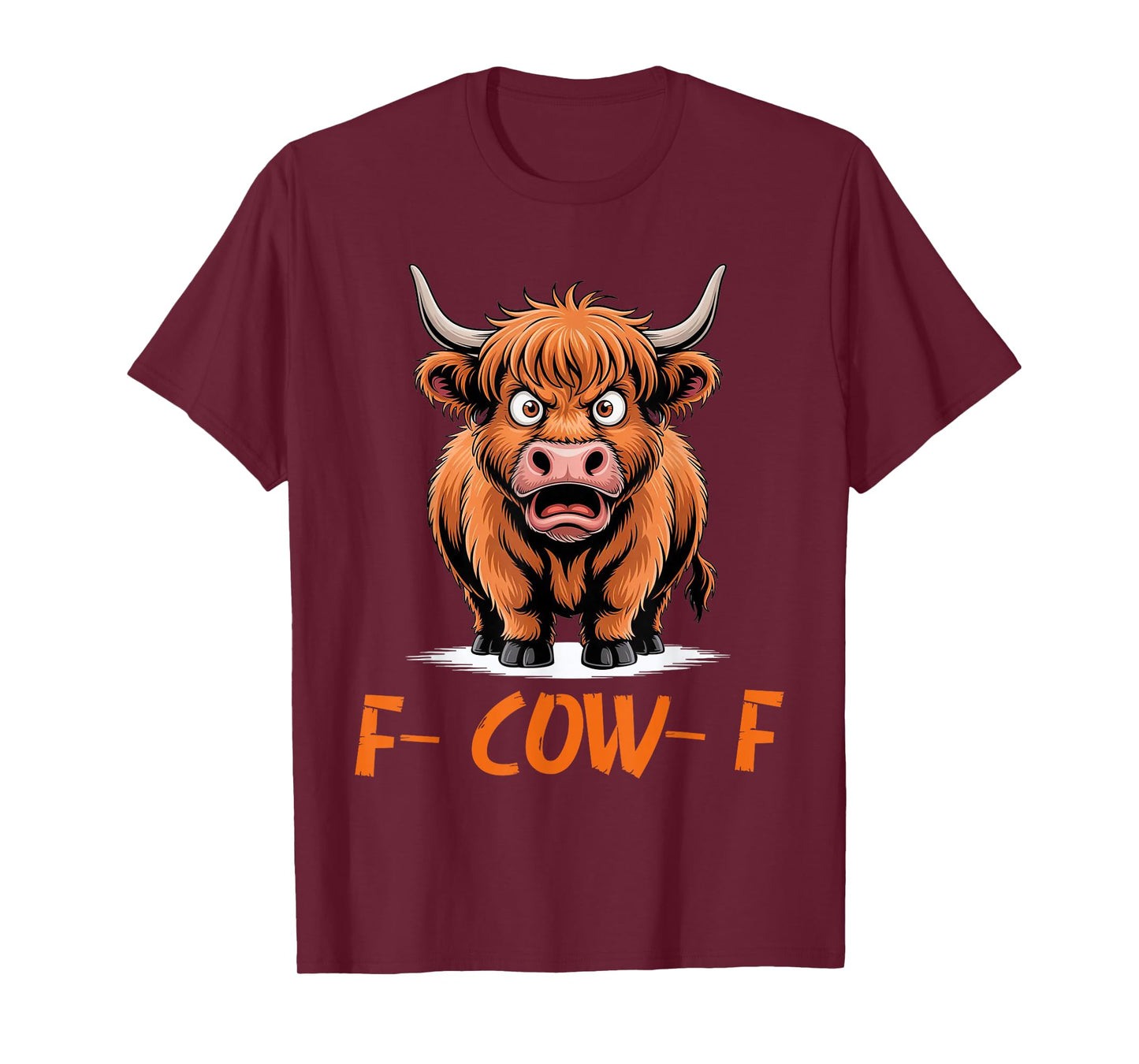 Cow F-Cow-F Funny F-Caw-F Highland Cow Adult Humor Meme Men T-Shirt
