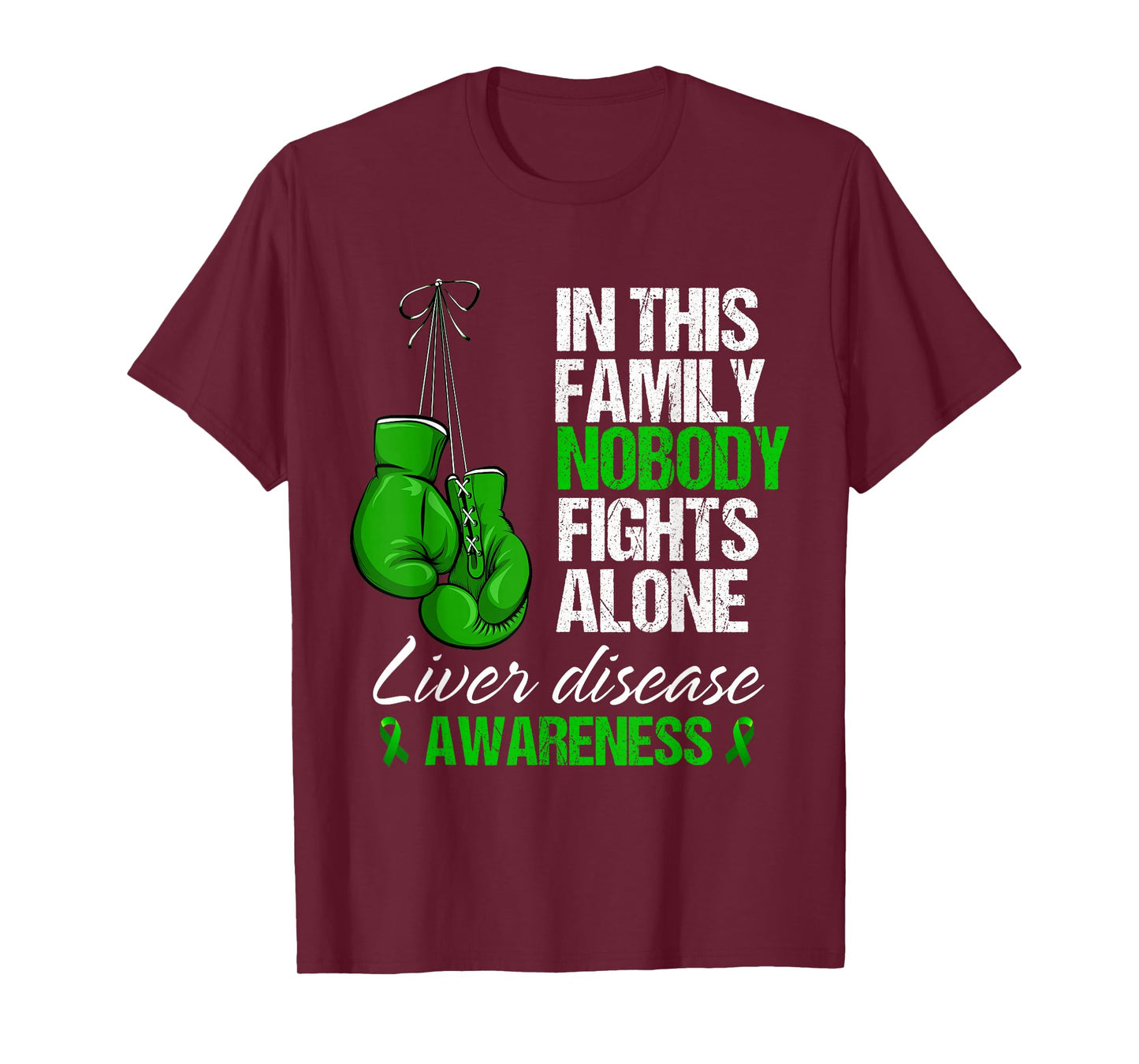 In This Family Nobody Fights Alone Liver Disease Awareness T-Shirt