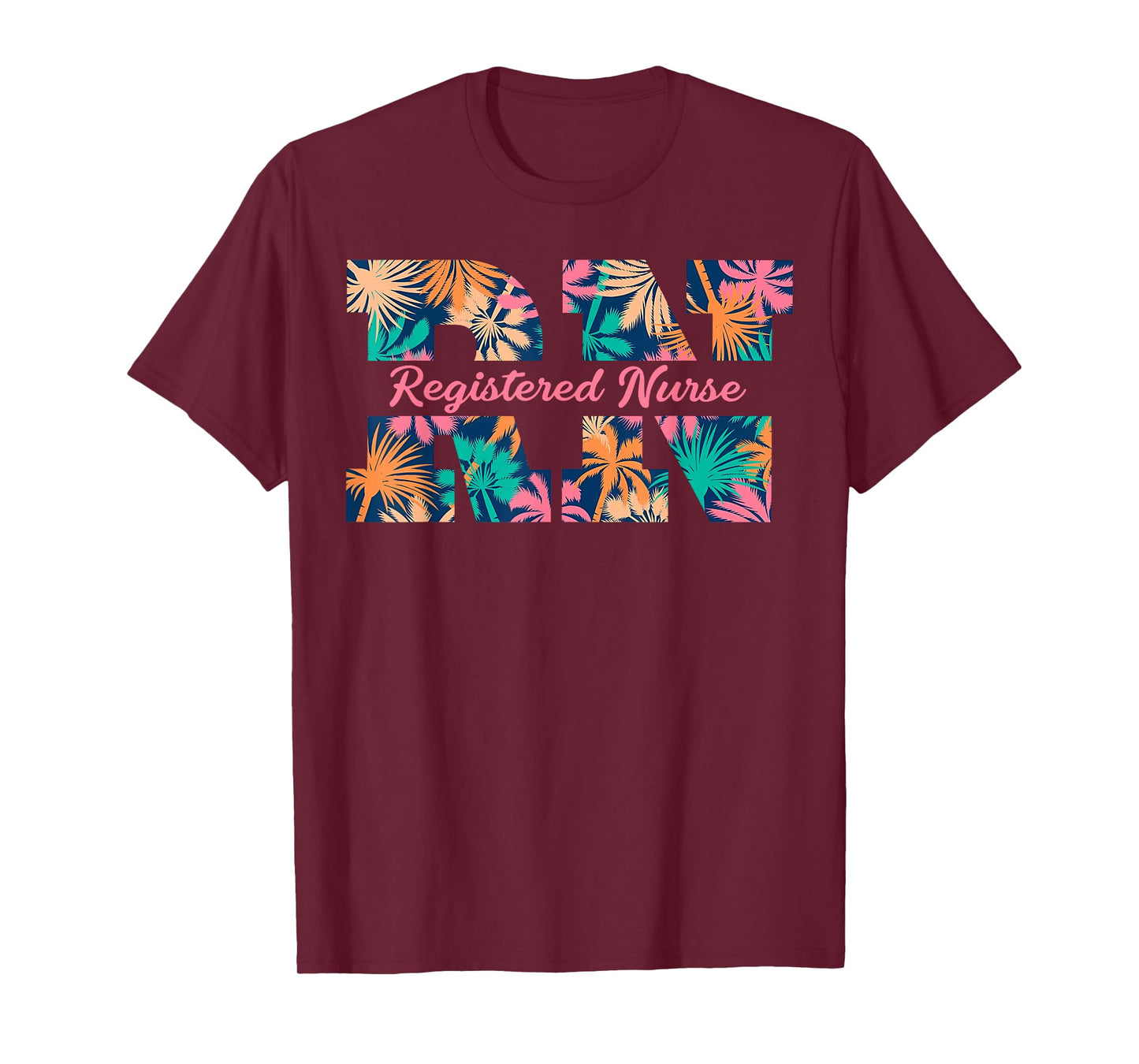 RN Aloha Nurse Tropical Flowers Summer Hawaii RN Beach Vibes T-Shirt for Men Women