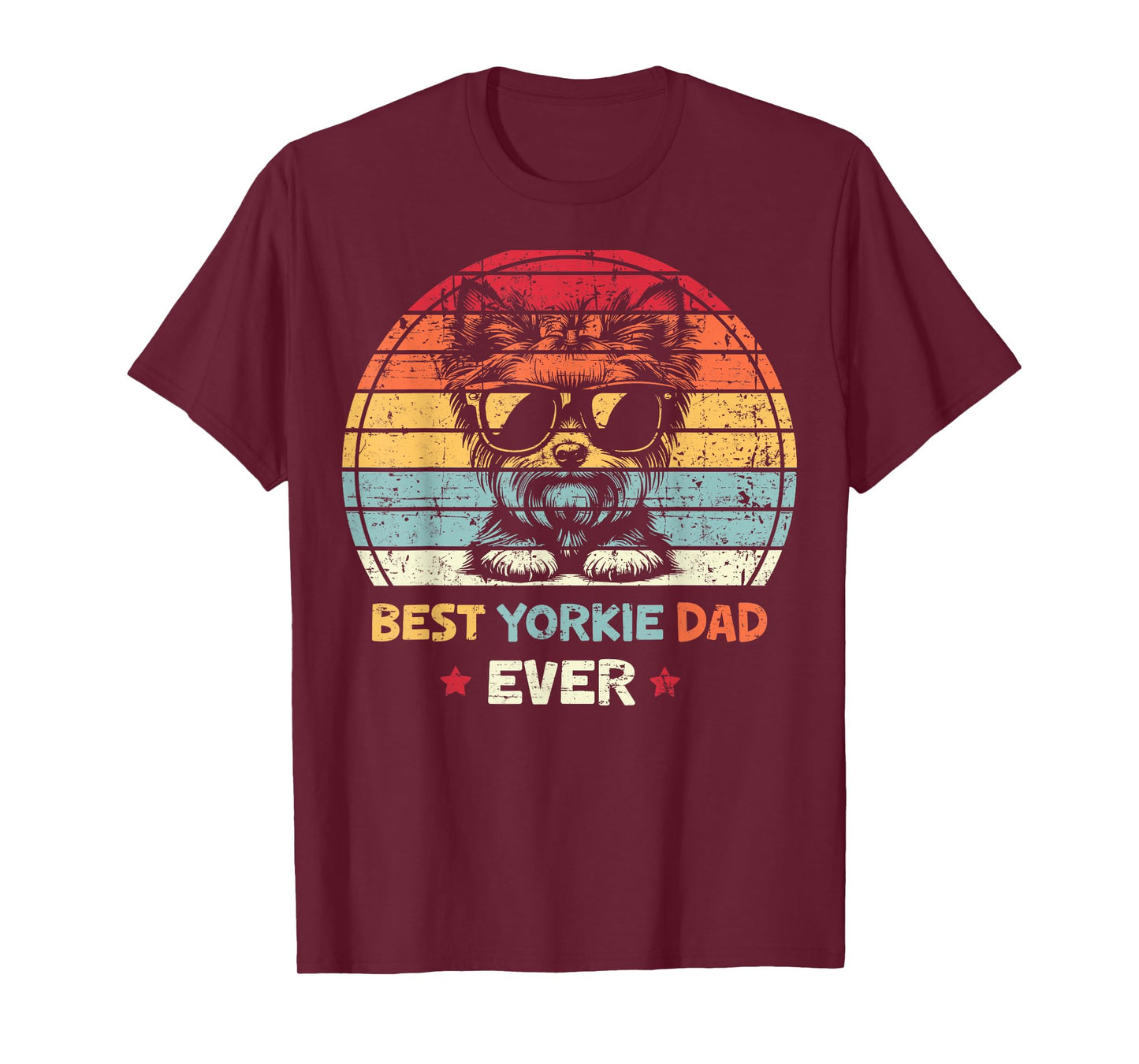 Best Yorkie Dad Ever Fathers Day Dog Lover Yorkshire Terrier T-Shirt for Men Women