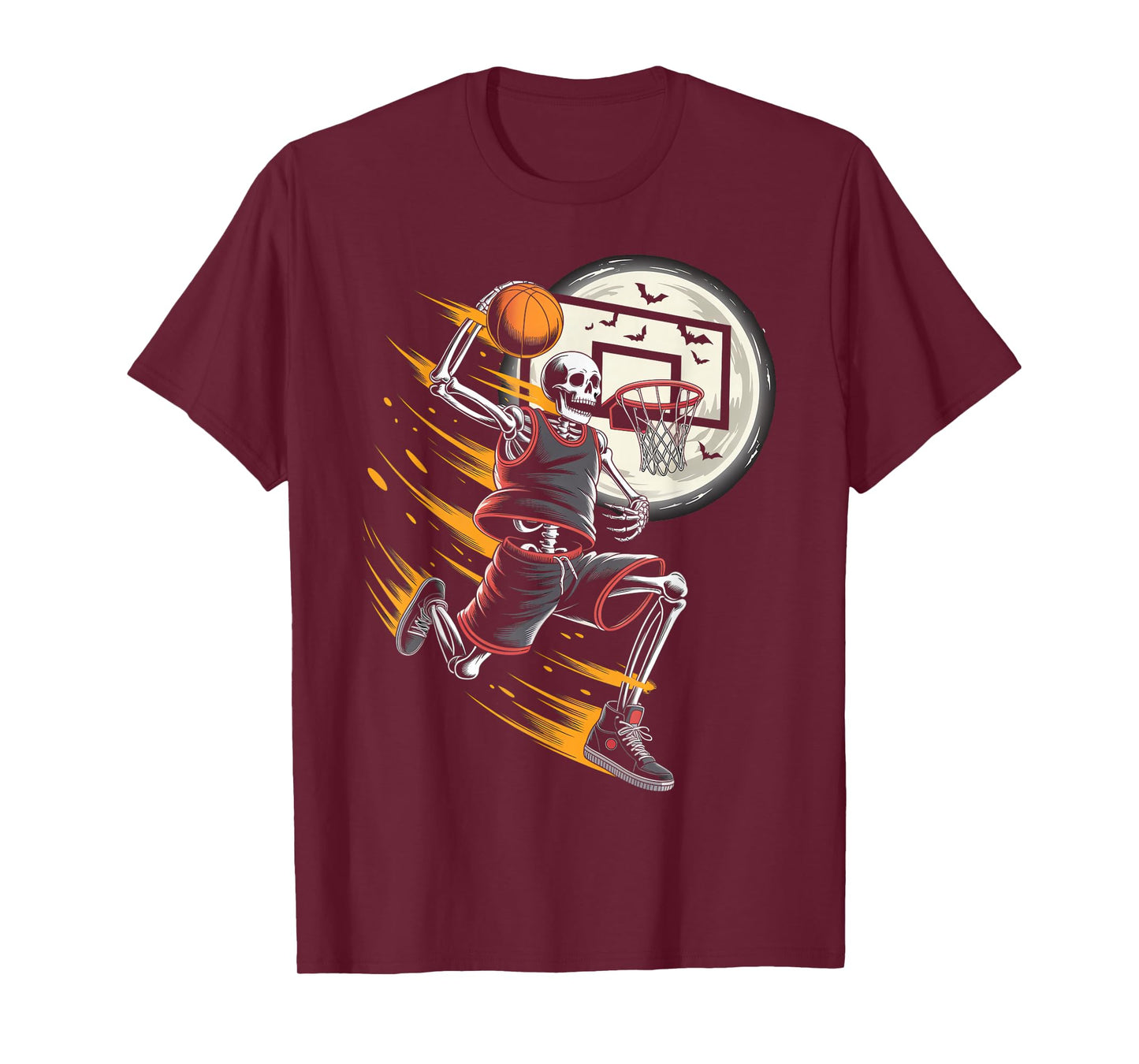 Skeleton Basketball Halloween - Spooky Season Slam Dunk T-Shirt