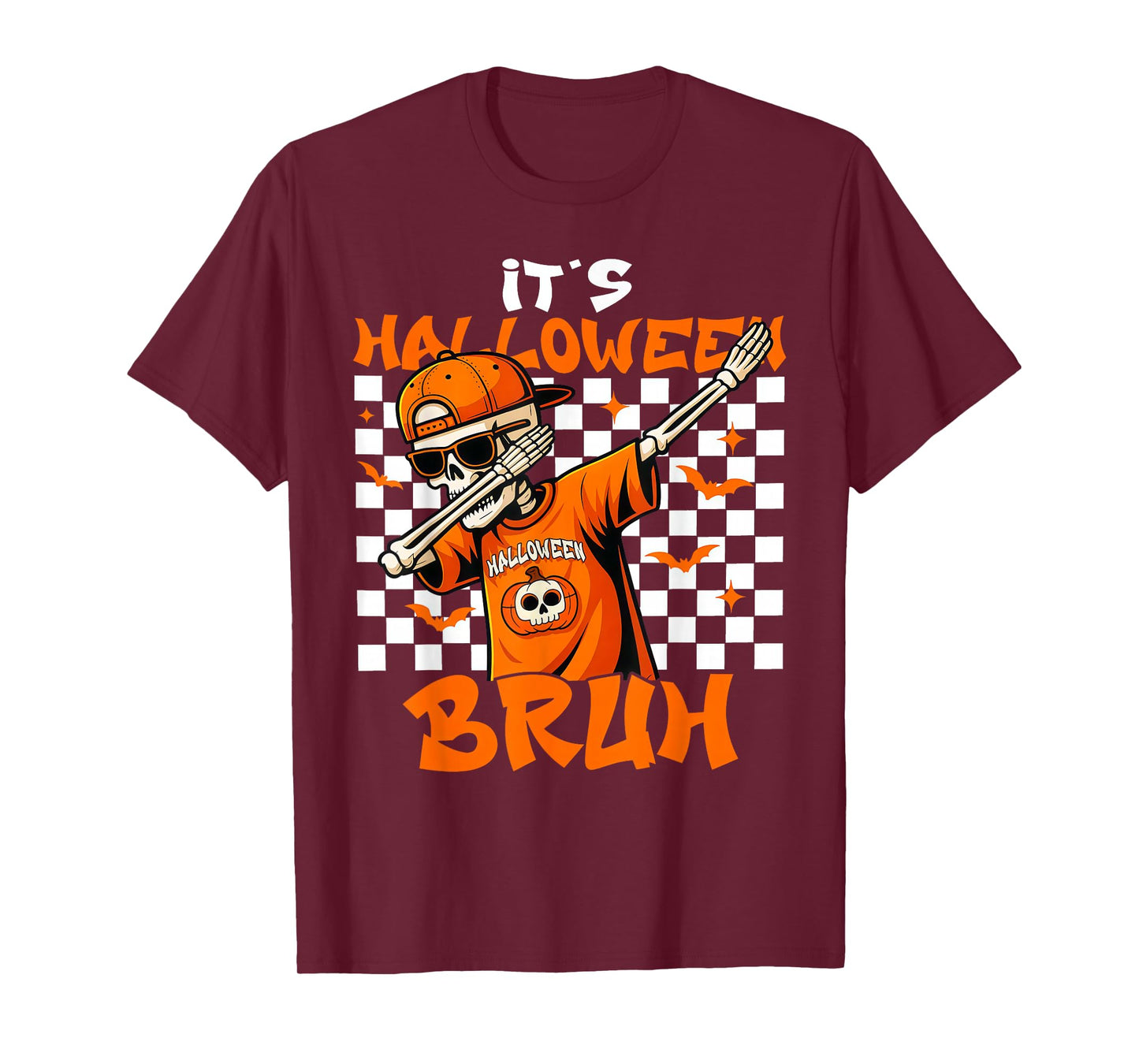 It's Halloween Bruh Dabbing Skeleton Funny Halloween Boys T-Shirt