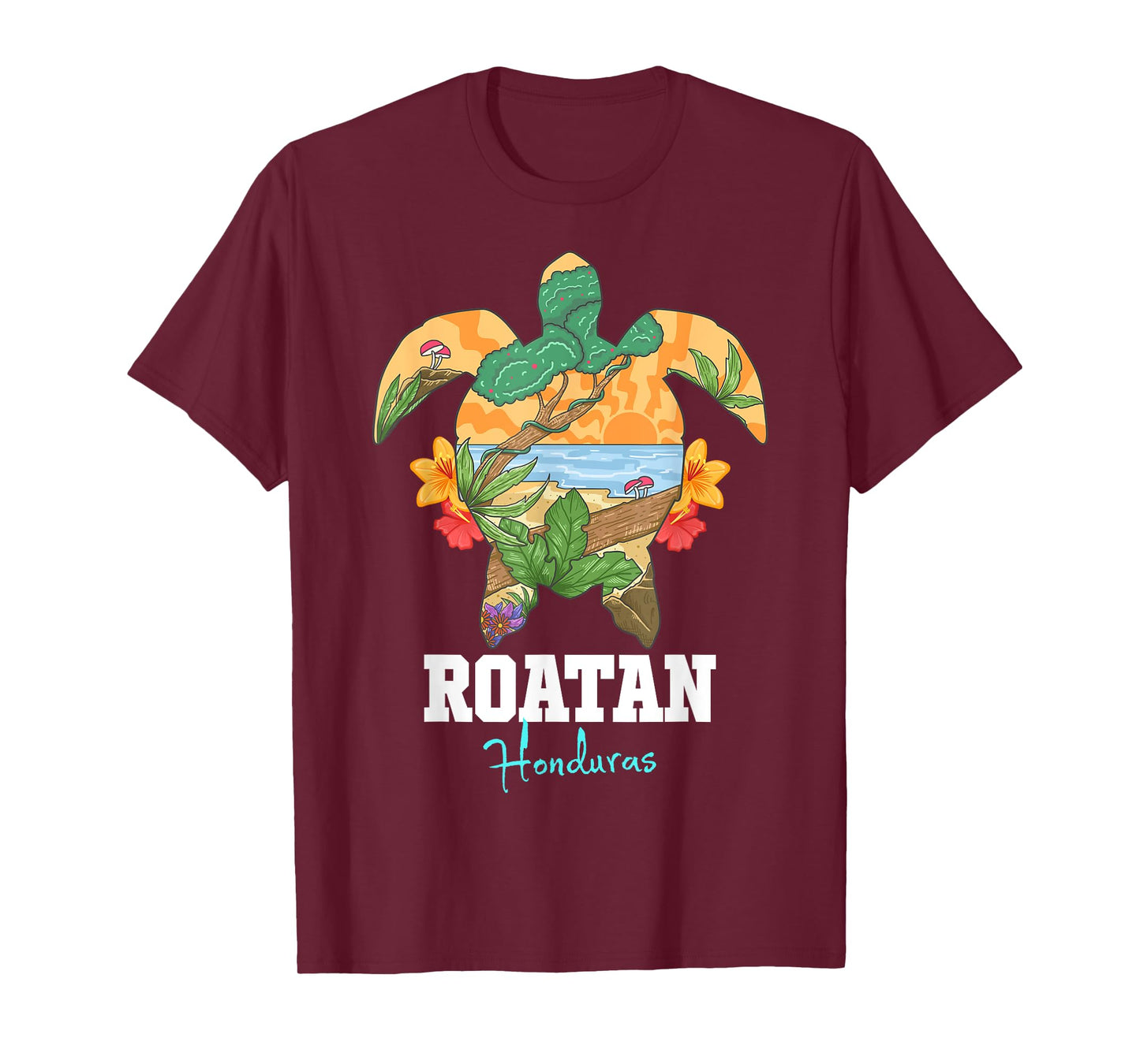 Roatan Bay Islands Honduras Turtle Souvenir T-Shirt